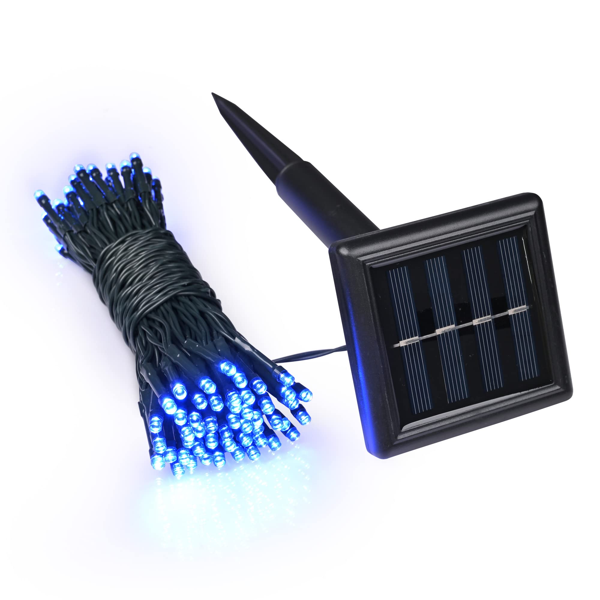 36 FT Solar String Lights Waterproof Outdoor Christmas Lights - Blue LED Fairy Lights for Garden, Yard, Trees, Patio & Holiday Decorations