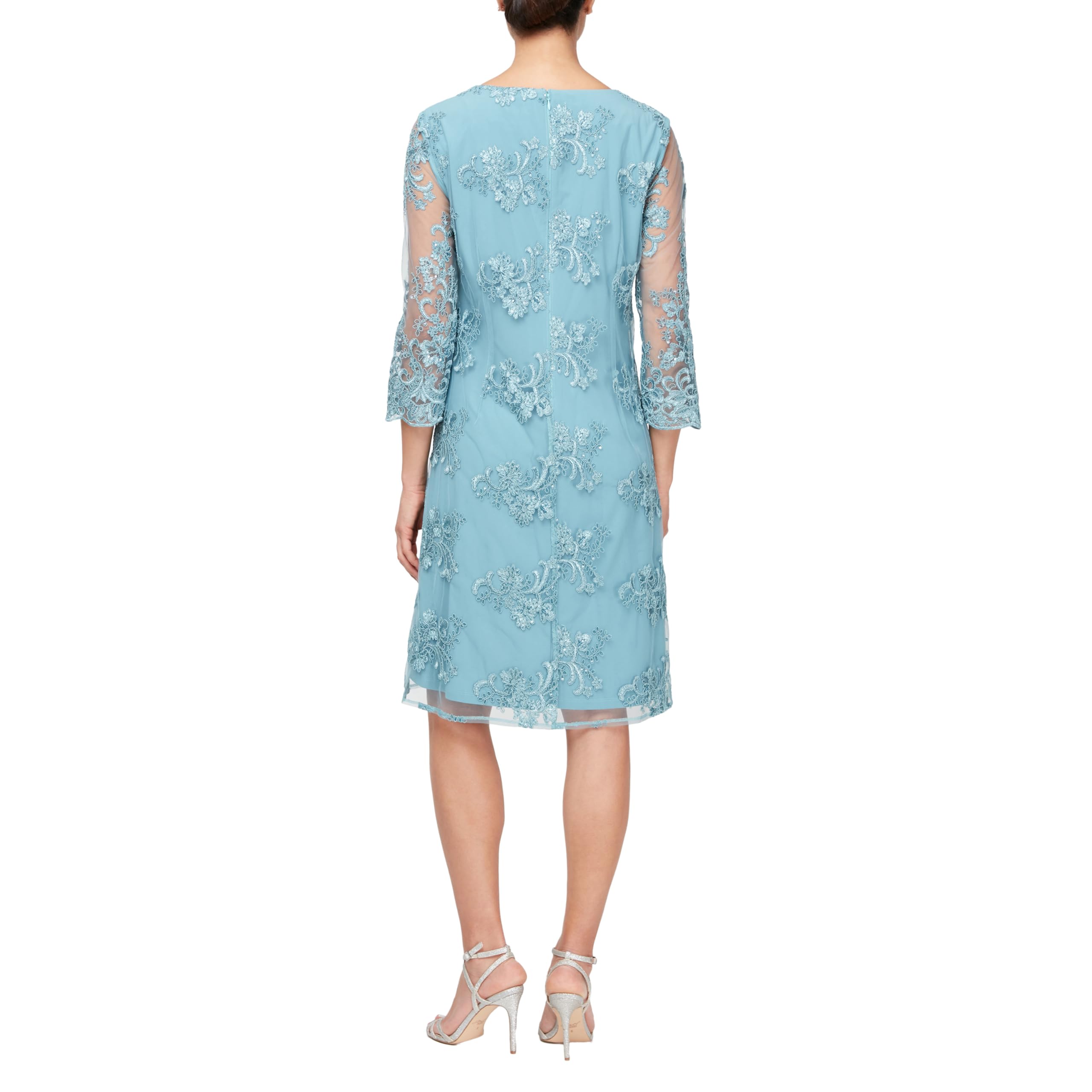 Alex Evenings Women's Embroidered Short Jacket Dress for Wedding Guest & Formal Events - Petite & Regular Sizes | Perfect for Cocktail Parties, Bridal Showers & Evening Galas