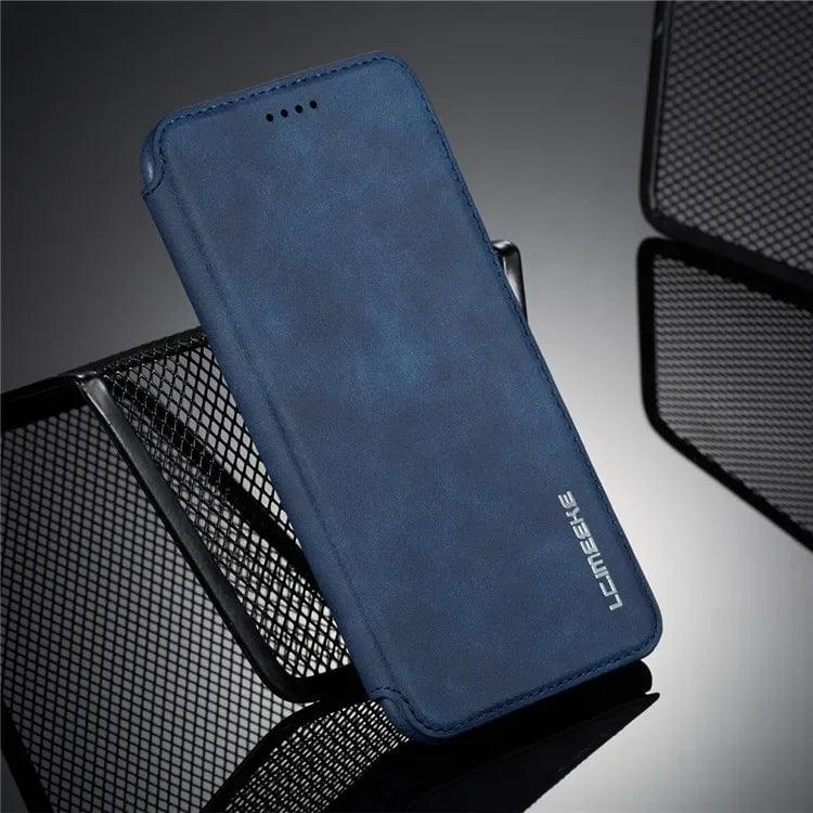 Samsung Galaxy S24 Leather Stand Cover Case - Premium Protective Phone Cover with Kickstand for Hands-Free Viewing - Perfect for Watching Videos, Video Calls, and More