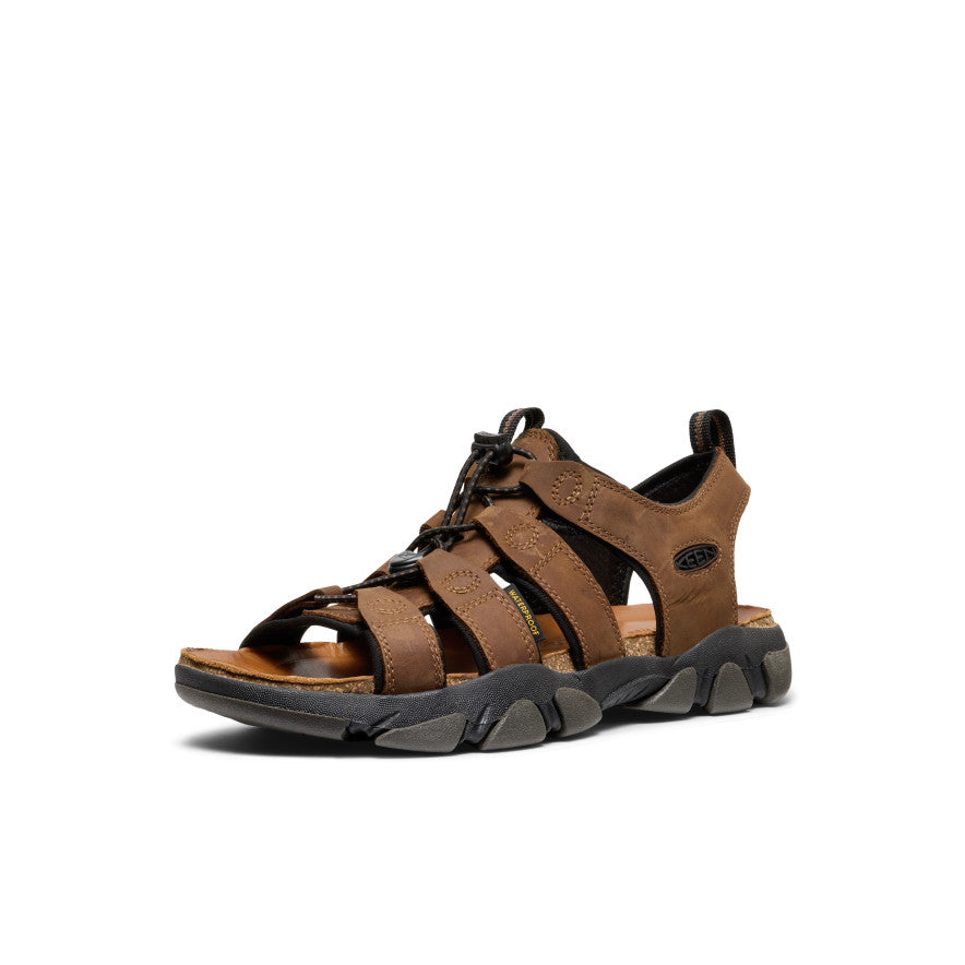 Men's Daytona II Sandal - Premium Bison Leather & Black Color | Comfortable Outdoor Hiking, Beach & Casual Walking Sandals for Men
