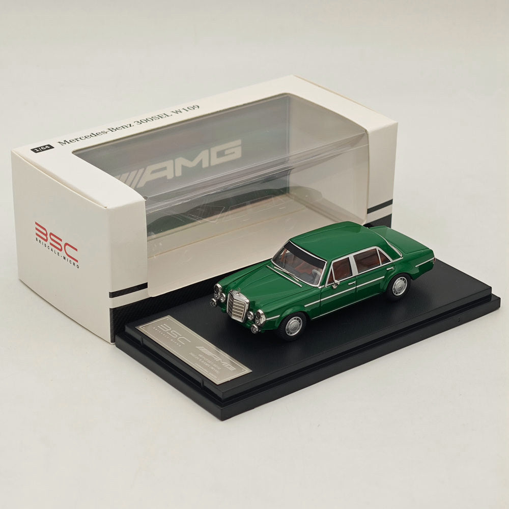 1:64 Mercedes Benz 300SEL W109 AMG Green Diecast Car Model - Collectible Toy Car for Adults & Kids - Perfect for Display, Gifts, and Racing Enthusiasts