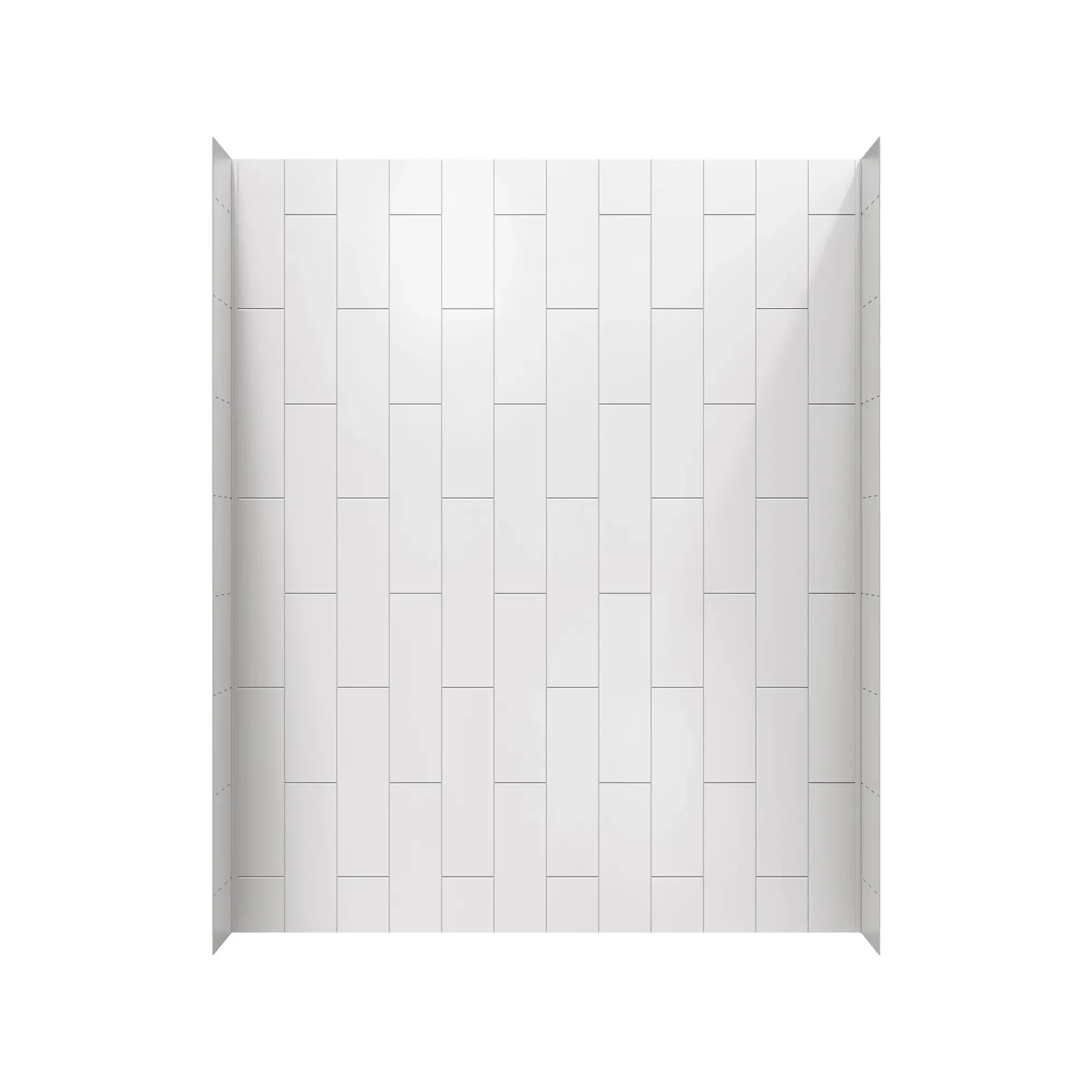 60 x 32 x 72 Inch Vertical Tile Bath Wall Set - Waterproof Shower Panel System for Modern Bathroom Renovation | Perfect for Home Spa, Luxury Bath & Shower Area Upgrade