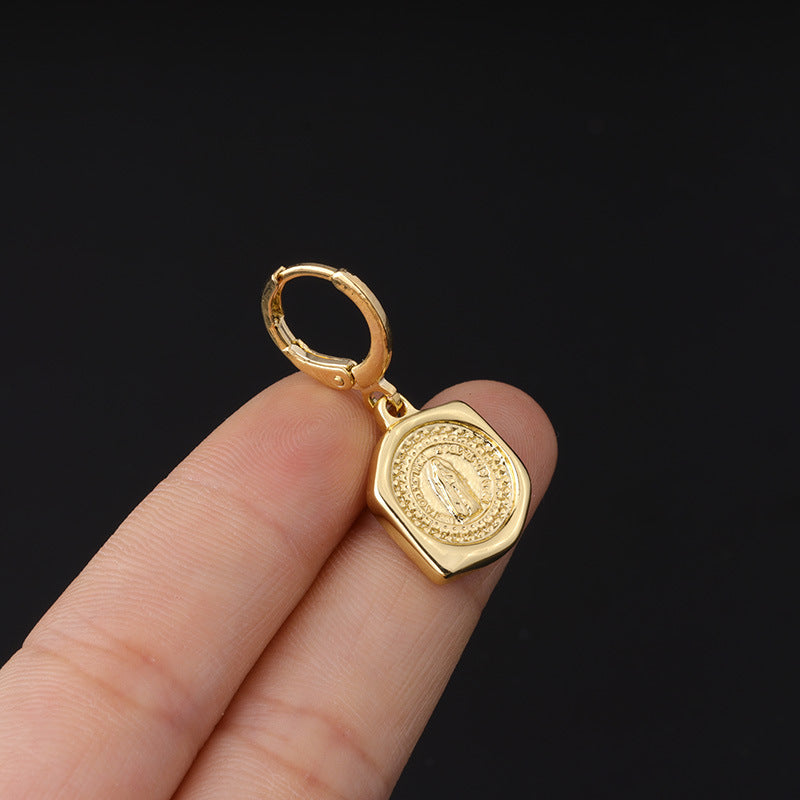 18K Gold Boho Hoop Earrings for Women - Elegant Dangle Earrings with Vintage Design | Perfect for Parties, Weddings & Everyday Wear | HSPJ329