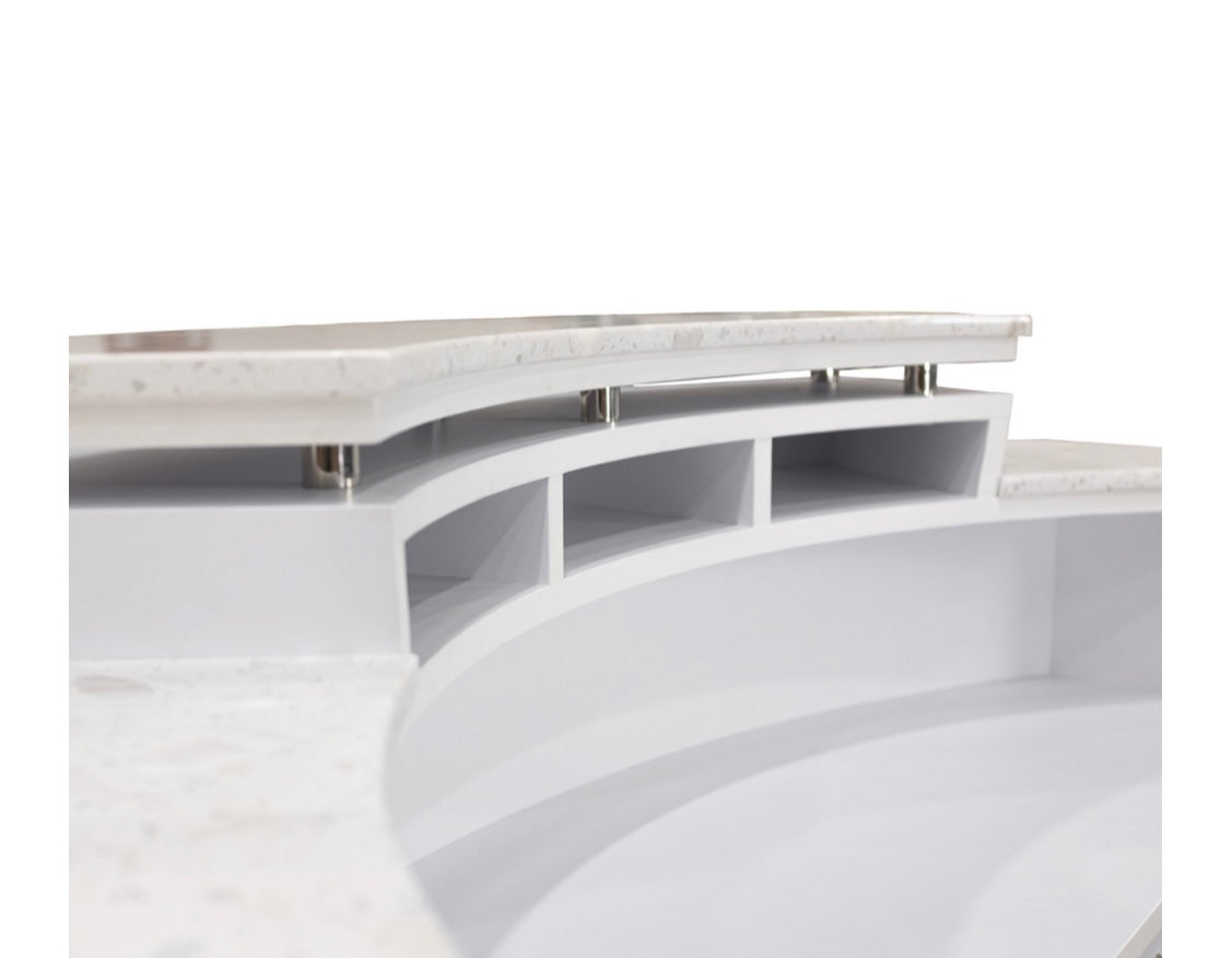 NAPA Modern Reception Table with Mosaic Tile Top - Stylish Entryway Furniture for Office, Hotel Lobby, or Home Decor