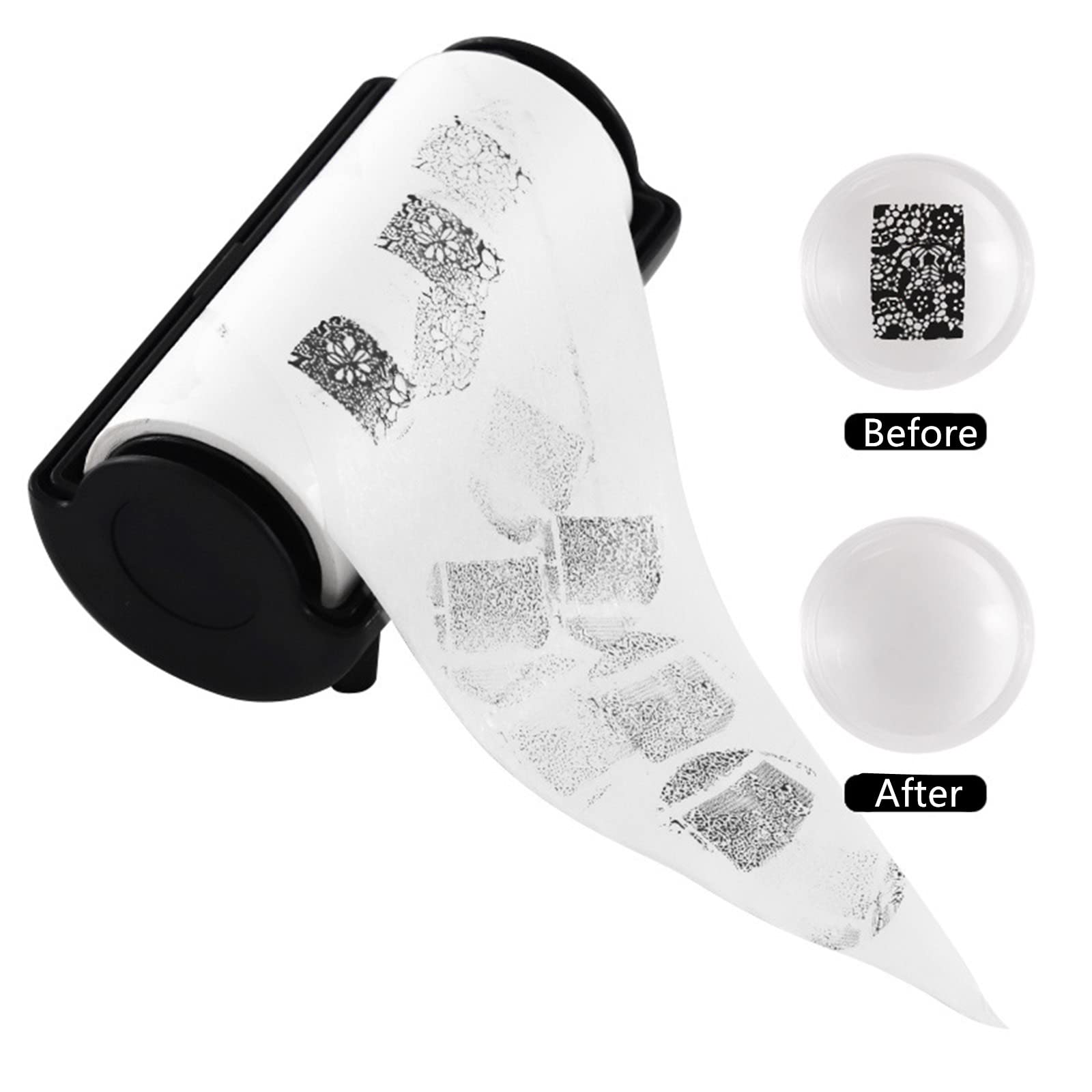 Black Nail Stamping Gel Remover Paper - Nail Art Stamper Clean Sticker & Pattern Removal Tool | Professional Manicure Accessories for Nail Art Enthusiasts | Perfect for Salon, Home DIY & Nail Art Designs