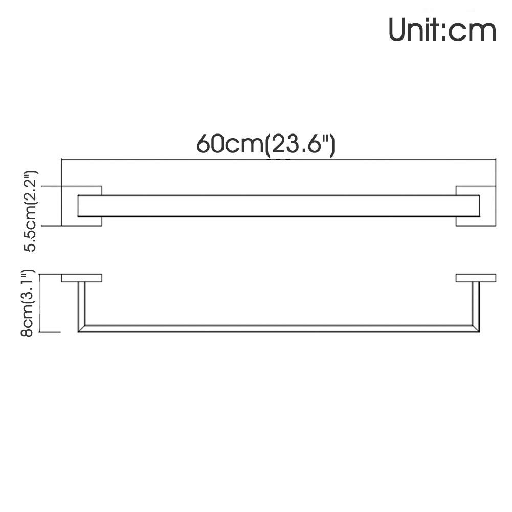 24-Inch Stainless Steel Brushed Nickel Bathroom Hardware Set - Towel Bar, 2 Hooks, Toilet Paper Holder & Hand Towel Holder (GTS3190N) | Modern Bathroom Accessories for Home, Hotel & Spa Decor