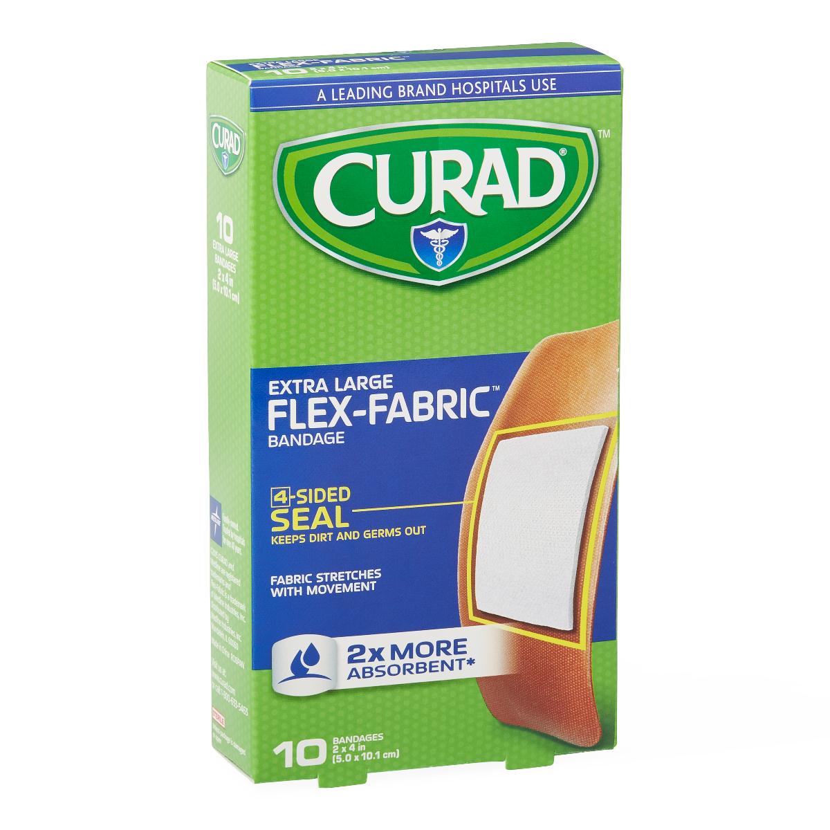 CURAD Flex Fabric Bandages - Waterproof, Breathable, Flexible Adhesive Bandages for Cuts, Scrapes & Wounds | First Aid Essential for Home, Office & Travel