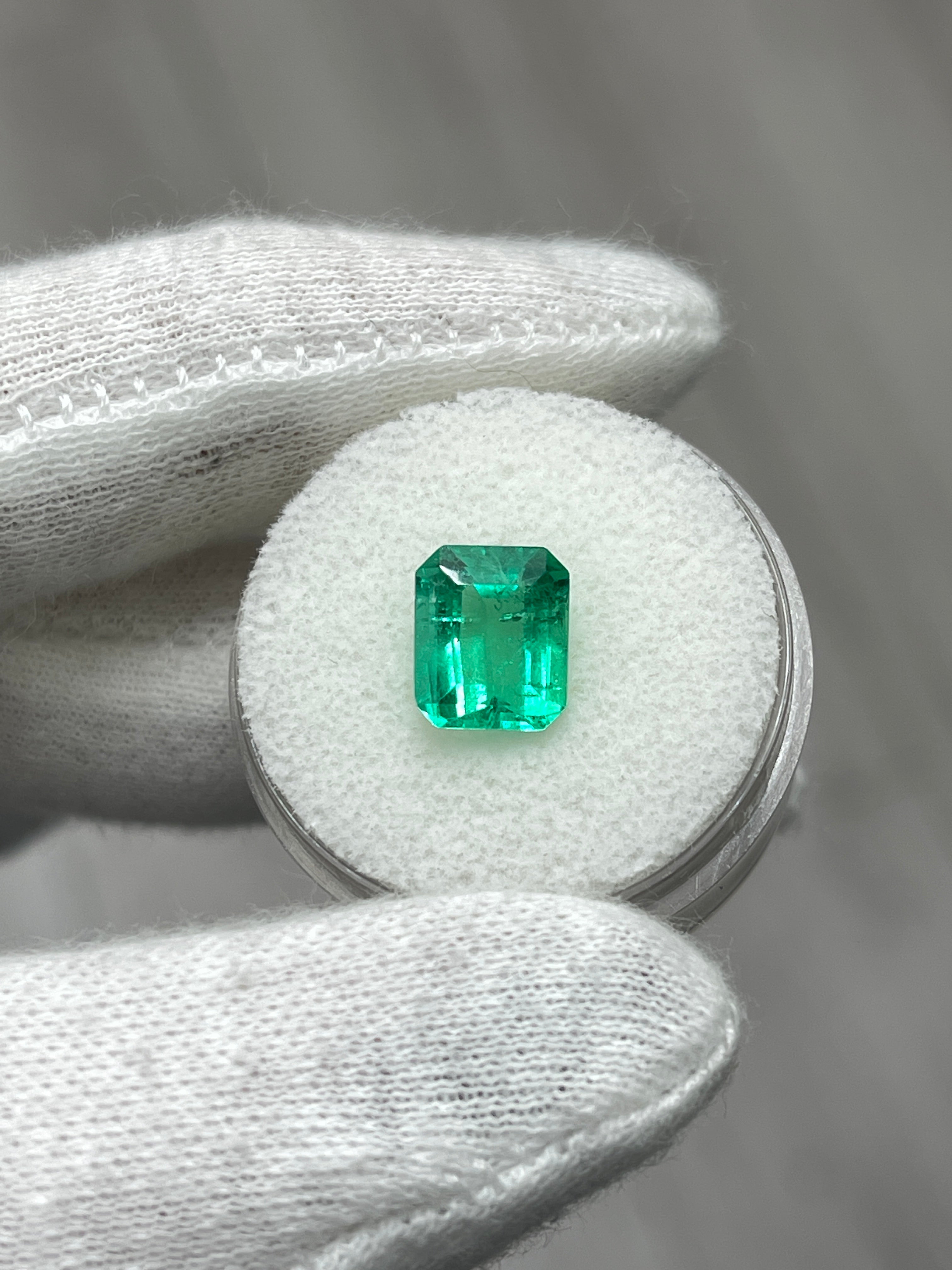 2.27 Carat Muzo Green Natural Loose Colombian Emerald - Emerald Cut Gemstone for Jewelry Making, Engagement Rings & Luxury Gifts