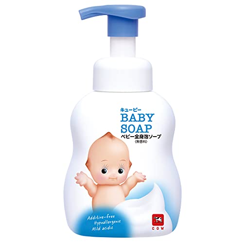 Kewpie Baby Body Soap with Pump - Gentle Bubble Wash for Newborns & Infants (400ml) | Hypoallergenic & Moisturizing | Perfect for Bath Time & Sensitive Skin Care