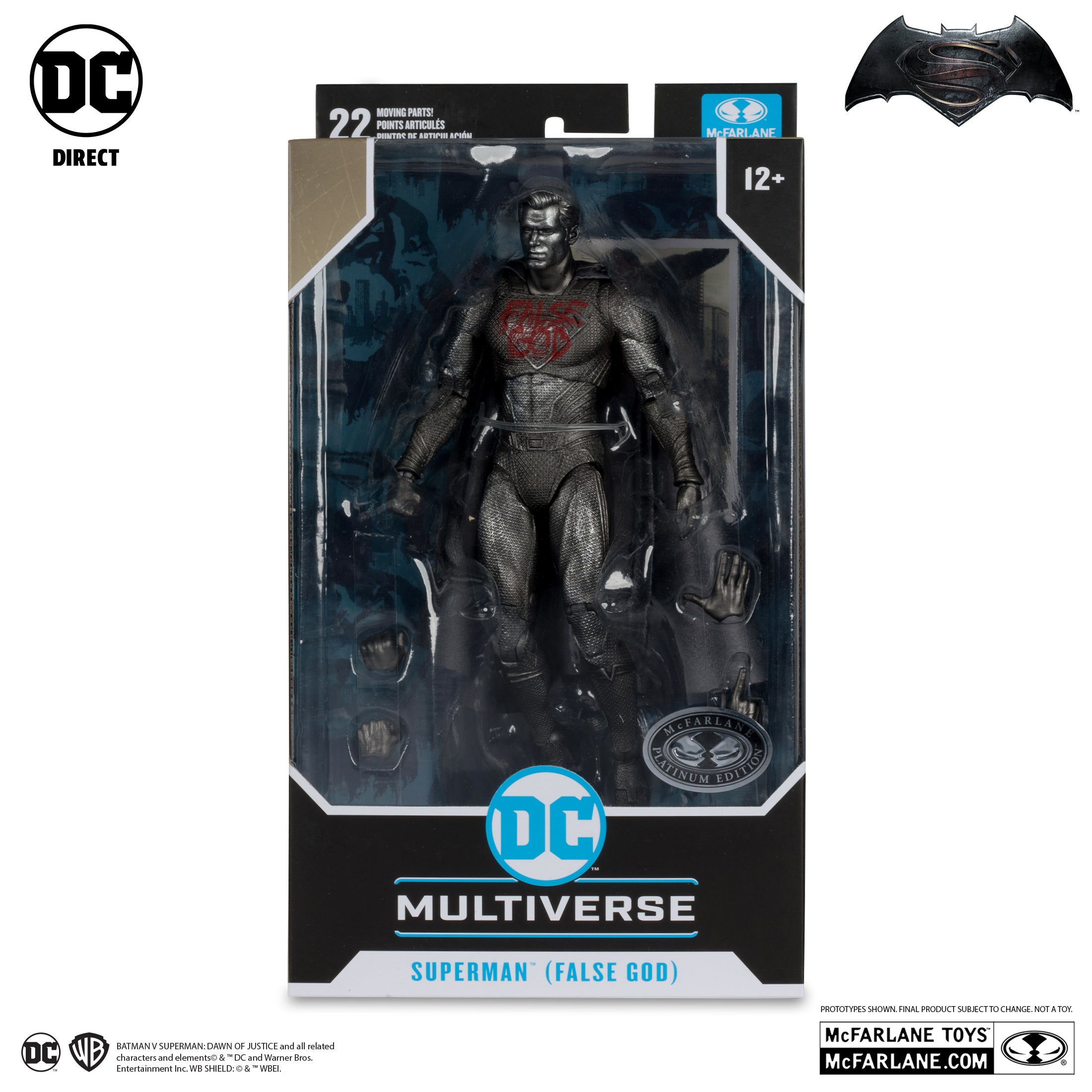 Superman (False God) Platinum Edition Action Figure - Batman v Superman: Dawn of Justice DC Multiverse Collectible - Perfect for Display, Gifts & DC Fans