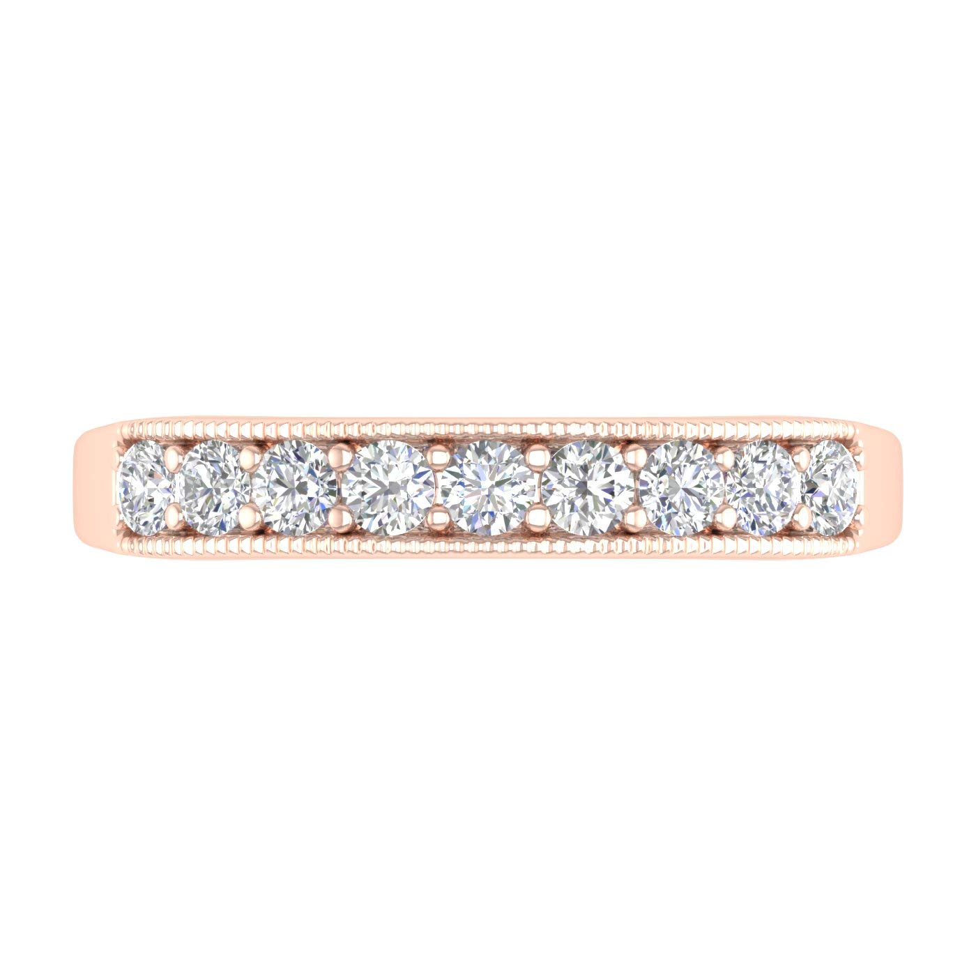 1/2 Carat 14K Gold Round Diamond Women's Anniversary Wedding Band Ring - Perfect for Engagement, Proposal, Anniversary Gifts & Special Occasions
