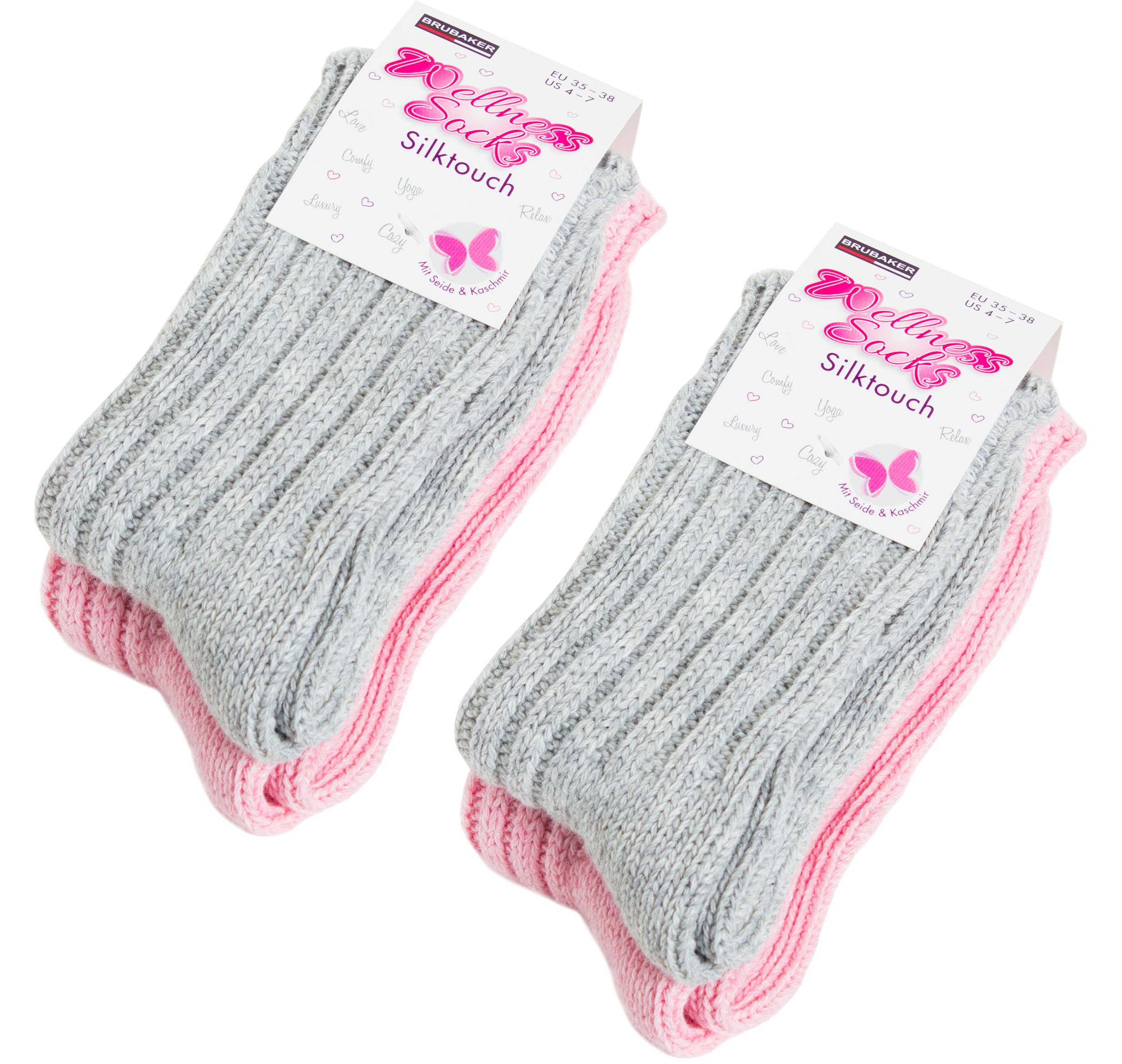 Premium Pack of 4 Women's Silk & Cashmere Blend Socks - Ultra Soft Luxury Socks for Everyday Comfort, Gift Giving & Cold Weather Wear