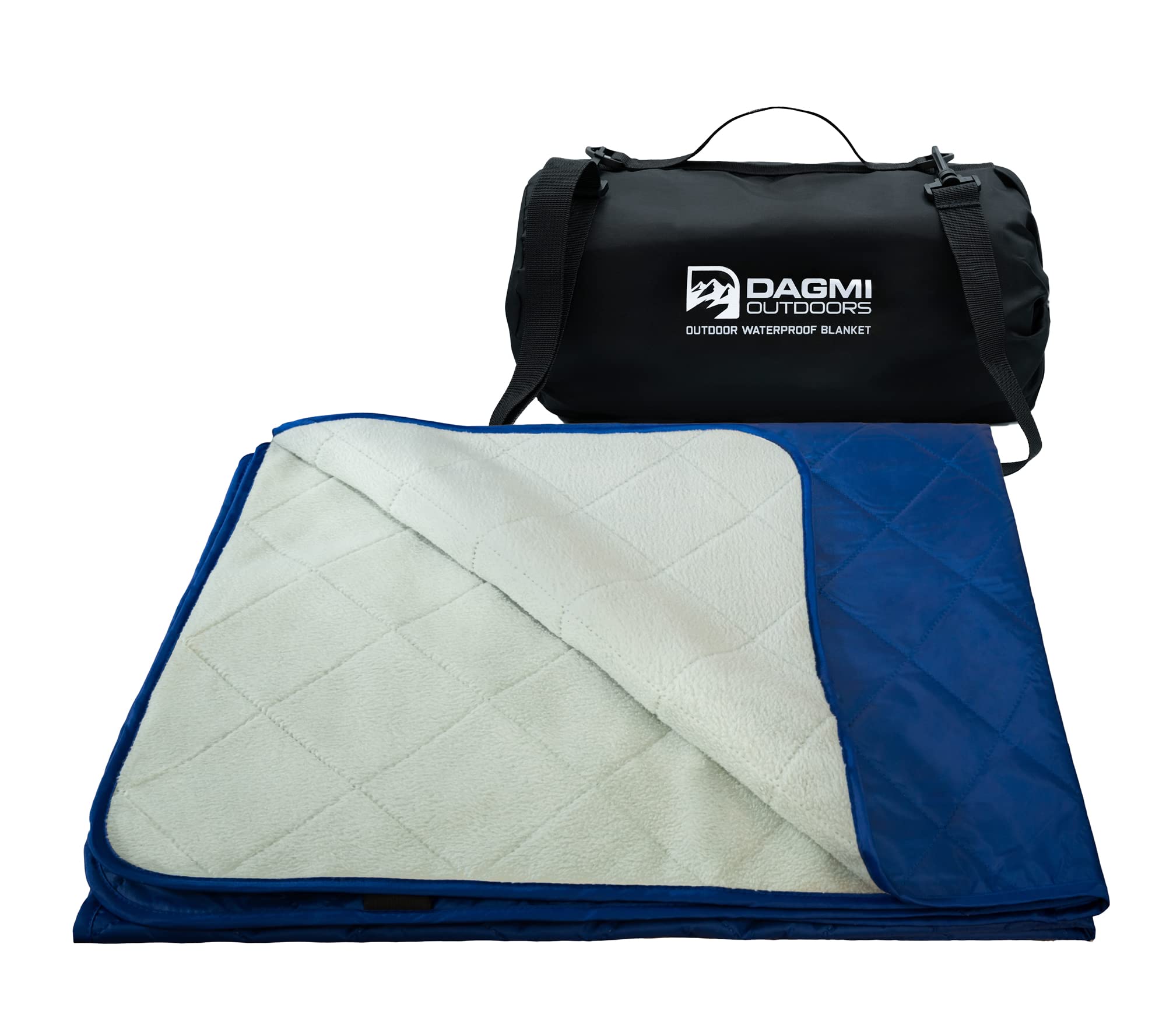 Waterproof Outdoor Blanket - Large Fleece Stadium & Camping Blanket for Cold Weather - Windproof, Quilted, Extra Warm & Machine Washable - Perfect for Picnics, Beach, Camping, Hiking, Football Games & Pet Use