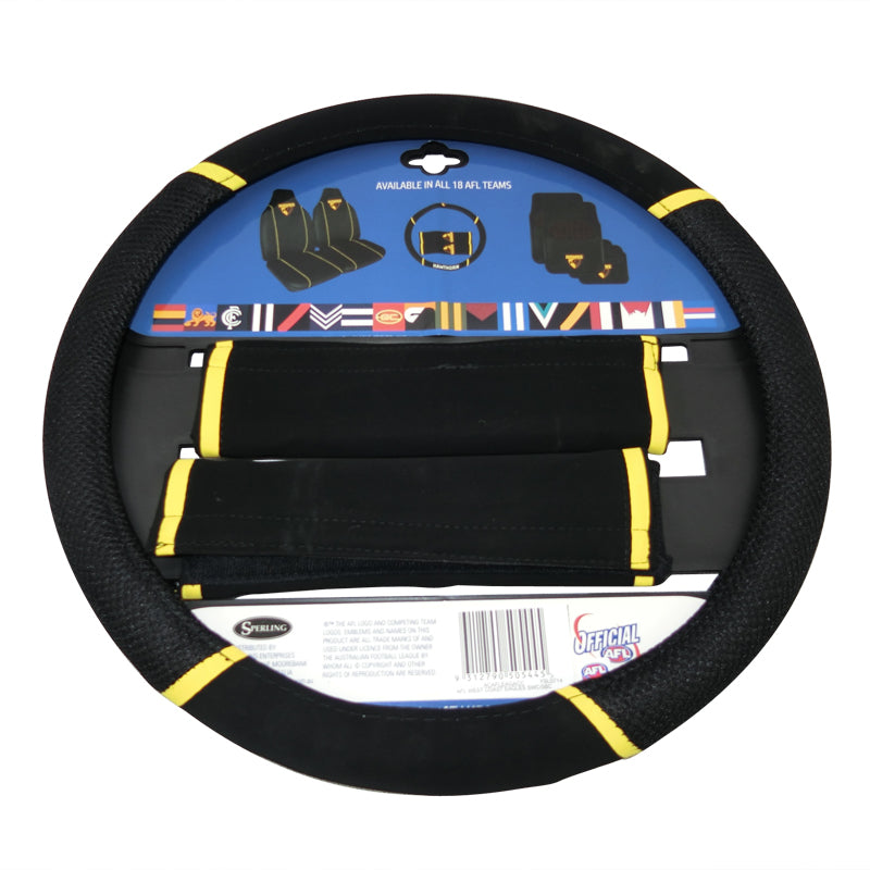 AFL West Coast Eagles Premium Steering Wheel Cover - Durable, Non-Slip Grip for Cars, Trucks & SUVs - Perfect for Game Day & Road Trips