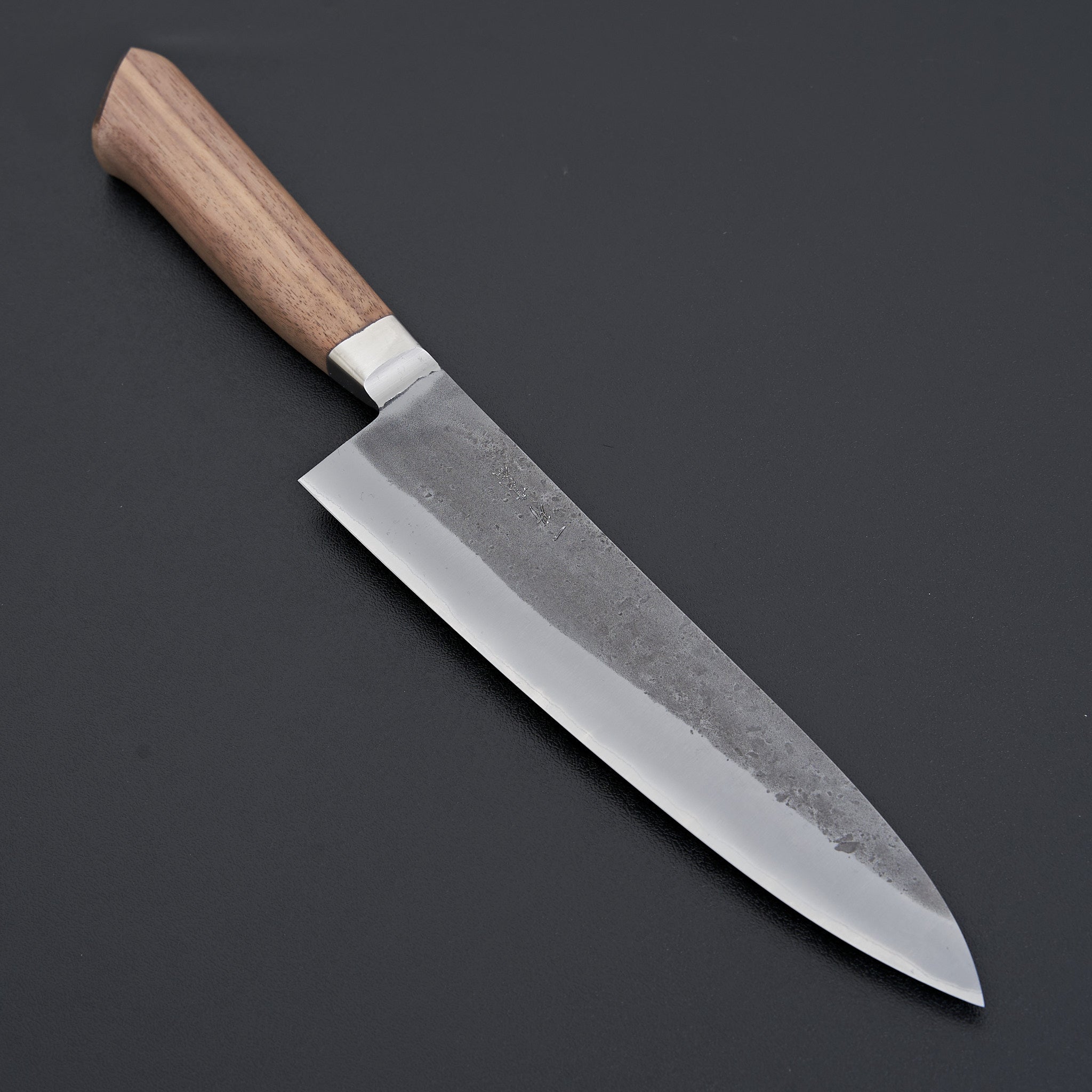 Hitohira TD Blue #2 Stainless Clad Nashiji Yo Gyuto 210mm Japanese Chef Knife with Walnut Handle - Perfect for Sushi, Meat Cutting & Professional Kitchen Use
