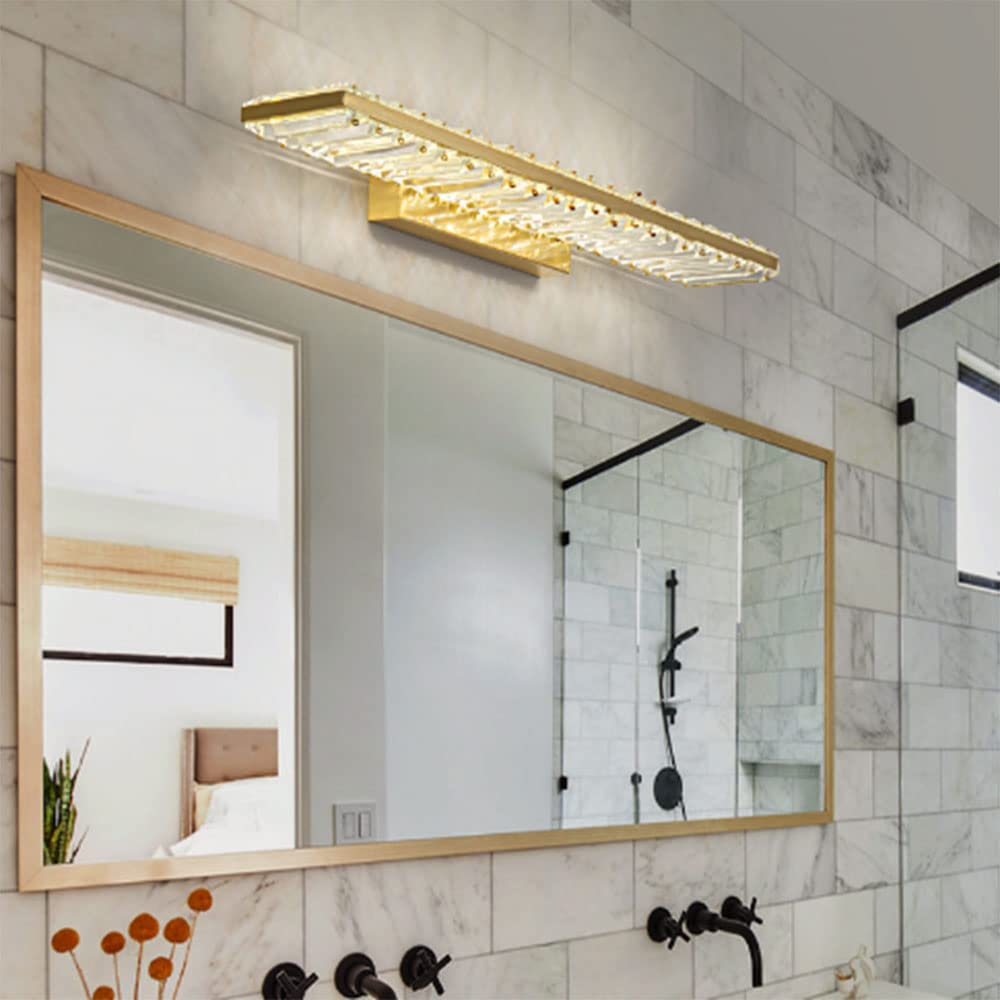 Modern Luxury LED Vanity Light - Full Copper Bathroom Mirror Light, Wall Mounted Makeup Lighting for Bedroom & Bathroom - Nordic Style, Energy Efficient, Easy Installation - Perfect for Dressing Rooms, Spas, and Home Decor
