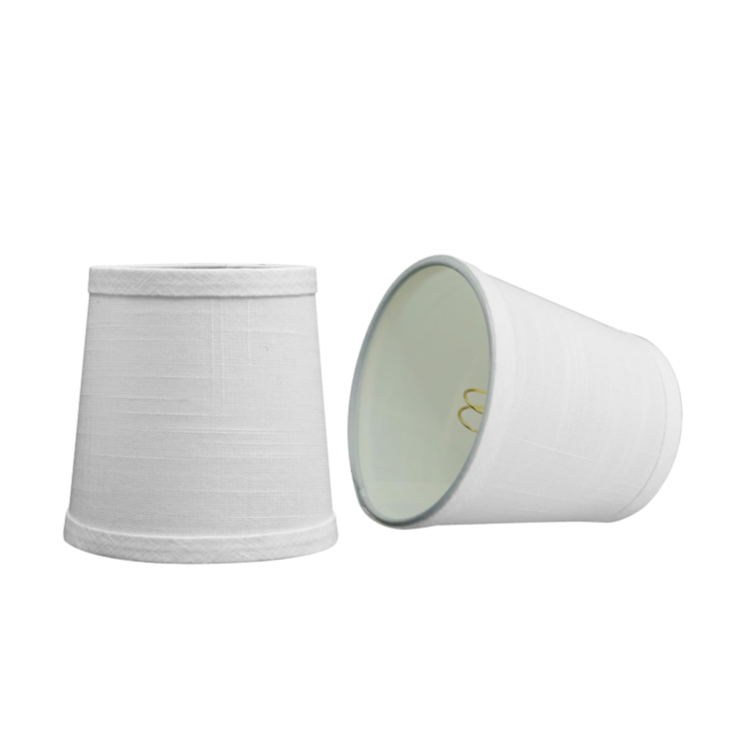 Aspen Creative 32834-2A Small Hardback Empire Shape Chandelier Clip-On Lamp Shade, Off White, 4