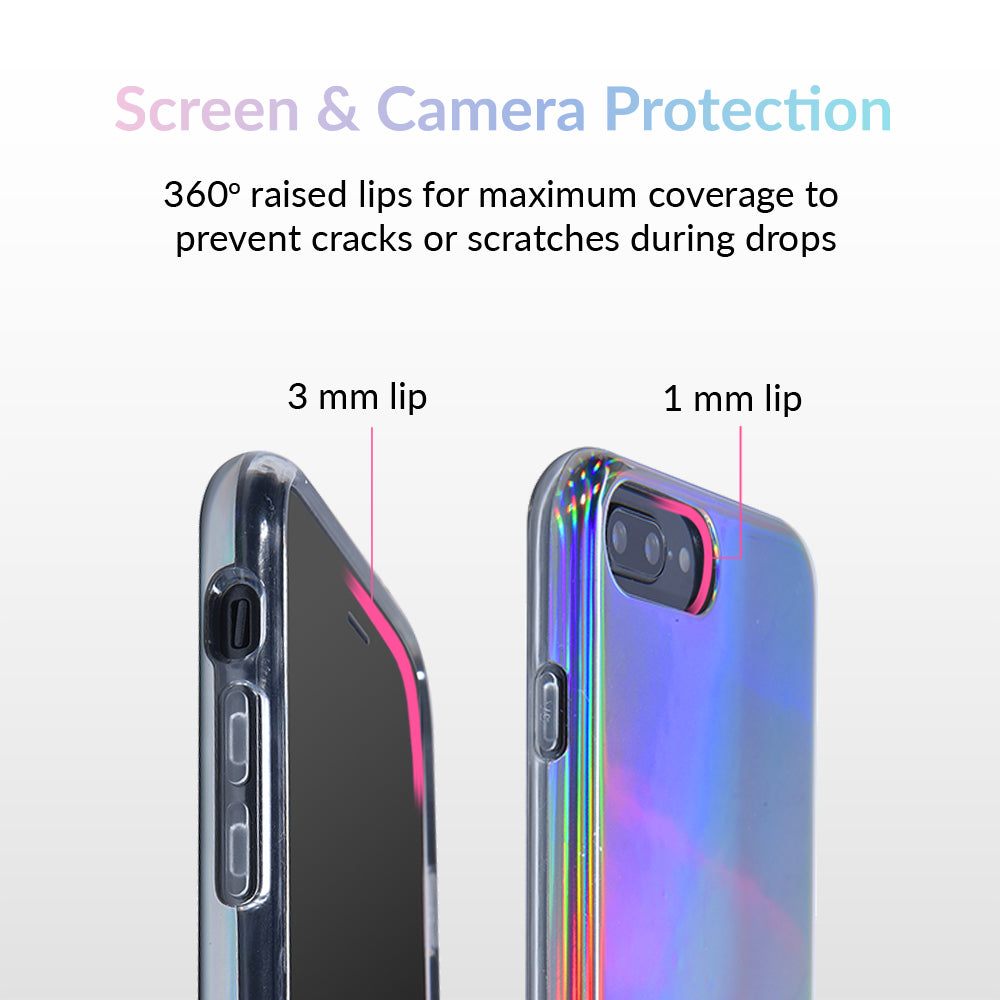 Holo Nebula iPhone Case - Glitter Holographic Phone Cover for iPhone 12/13/14/15 Pro Max - Trendy Protective Case for Daily Use, Parties & Gifts