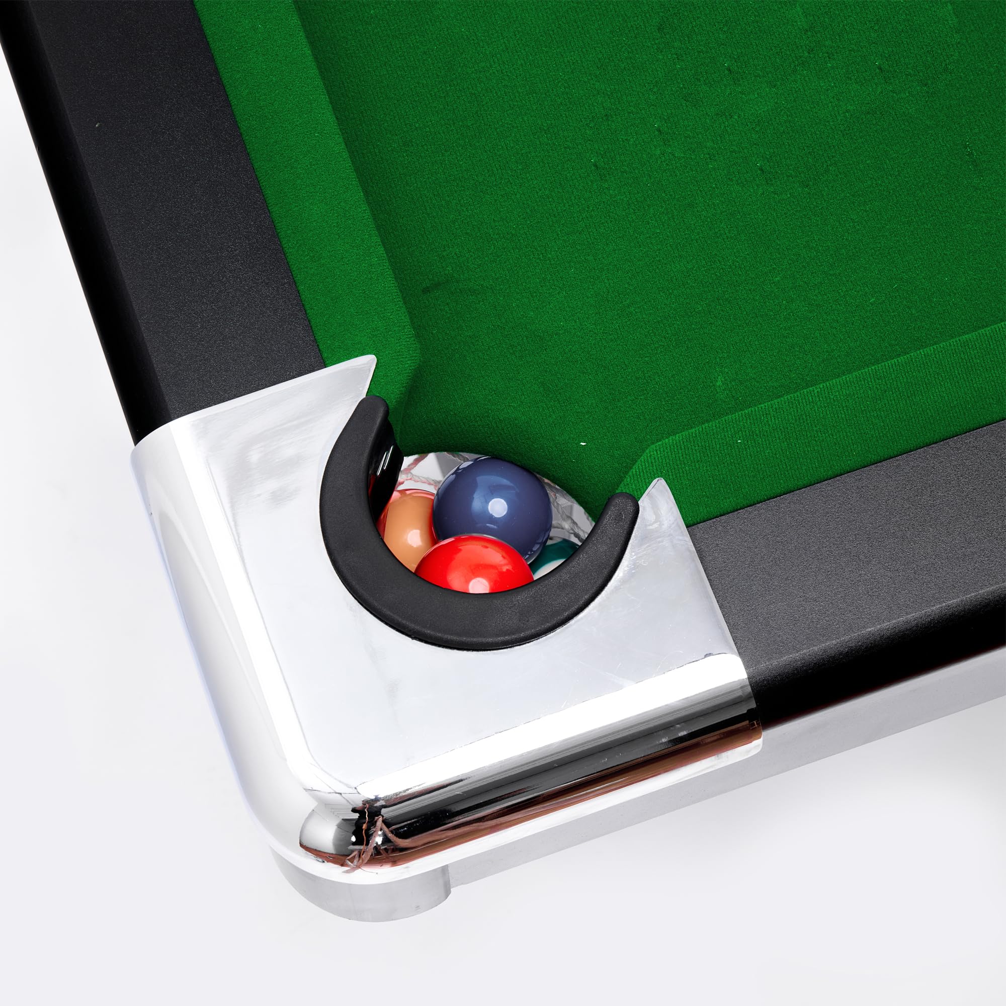6 FT Portable Folding Pool Table - Full Set with Balls, 2 Cue Sticks, Chalk & Felt Brush | Easy Assembly Billiards Game for Adults, Teens & Kids | Perfect for Home Game Rooms, Basements & Family Fun Nights
