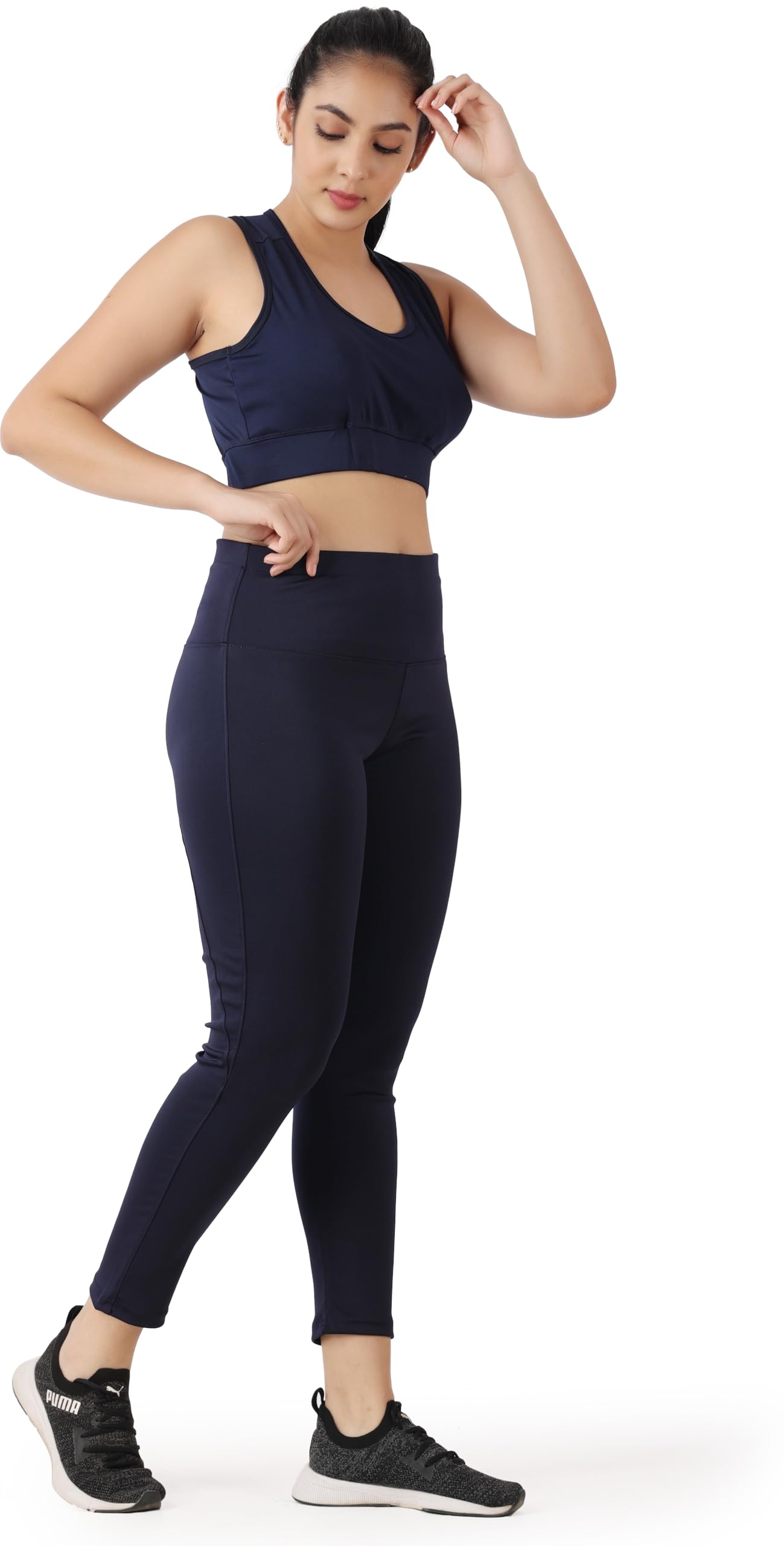 NDLESS SPORTS Women's Workout Set - High Support Sports Bra & High-Waisted Yoga Leggings 2-Piece, Breathable Stretchy Activewear for Gym, Running & Fitness | Perfect for Yoga, Pilates & High-Intensity Training
