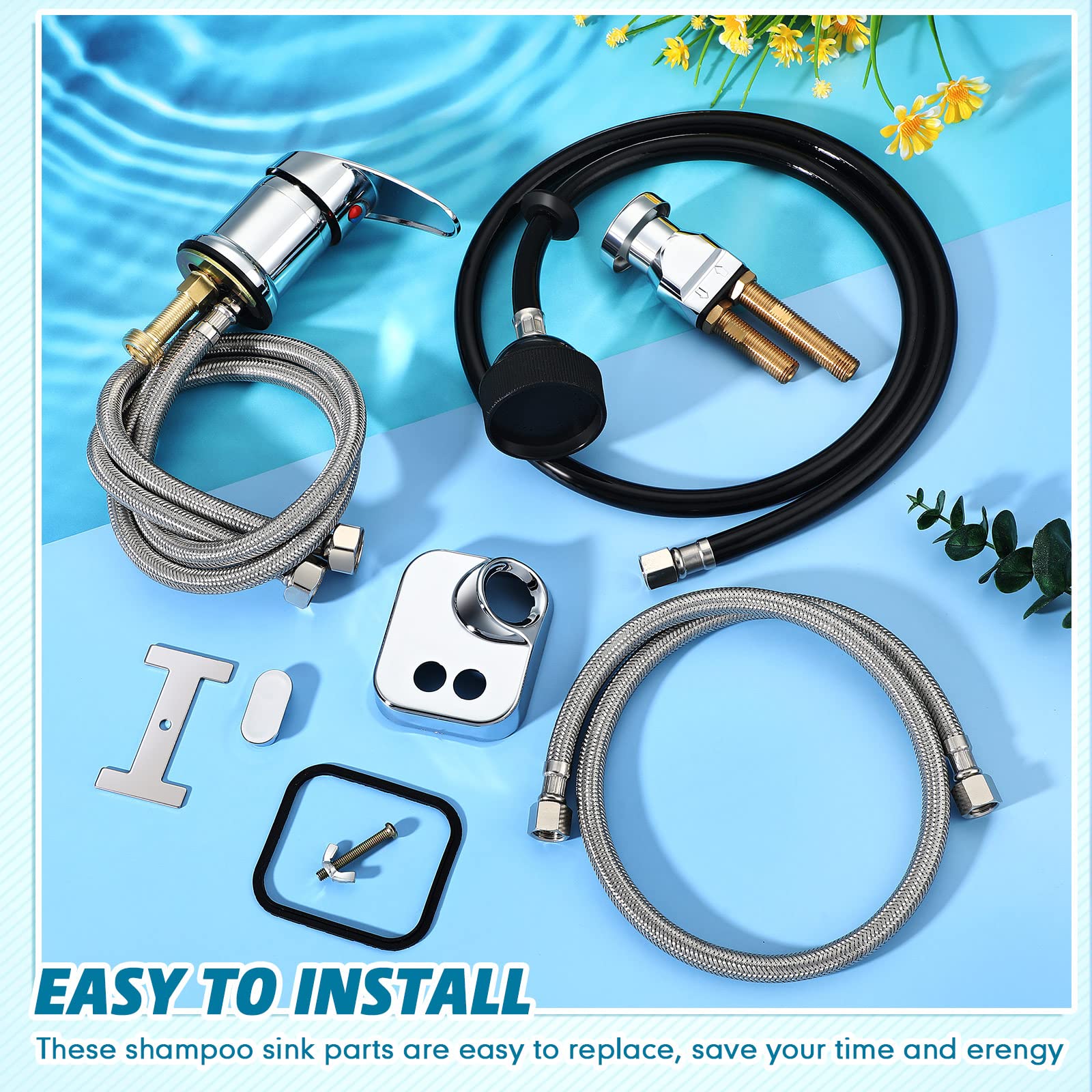 Shampoo Bowl Vacuum Breaker Kit - 8 Pcs Replacement Parts for Salon Sink Faucet & Hair Washing Station | Perfect for Professional Salons, Barber Shops & Home Hair Care