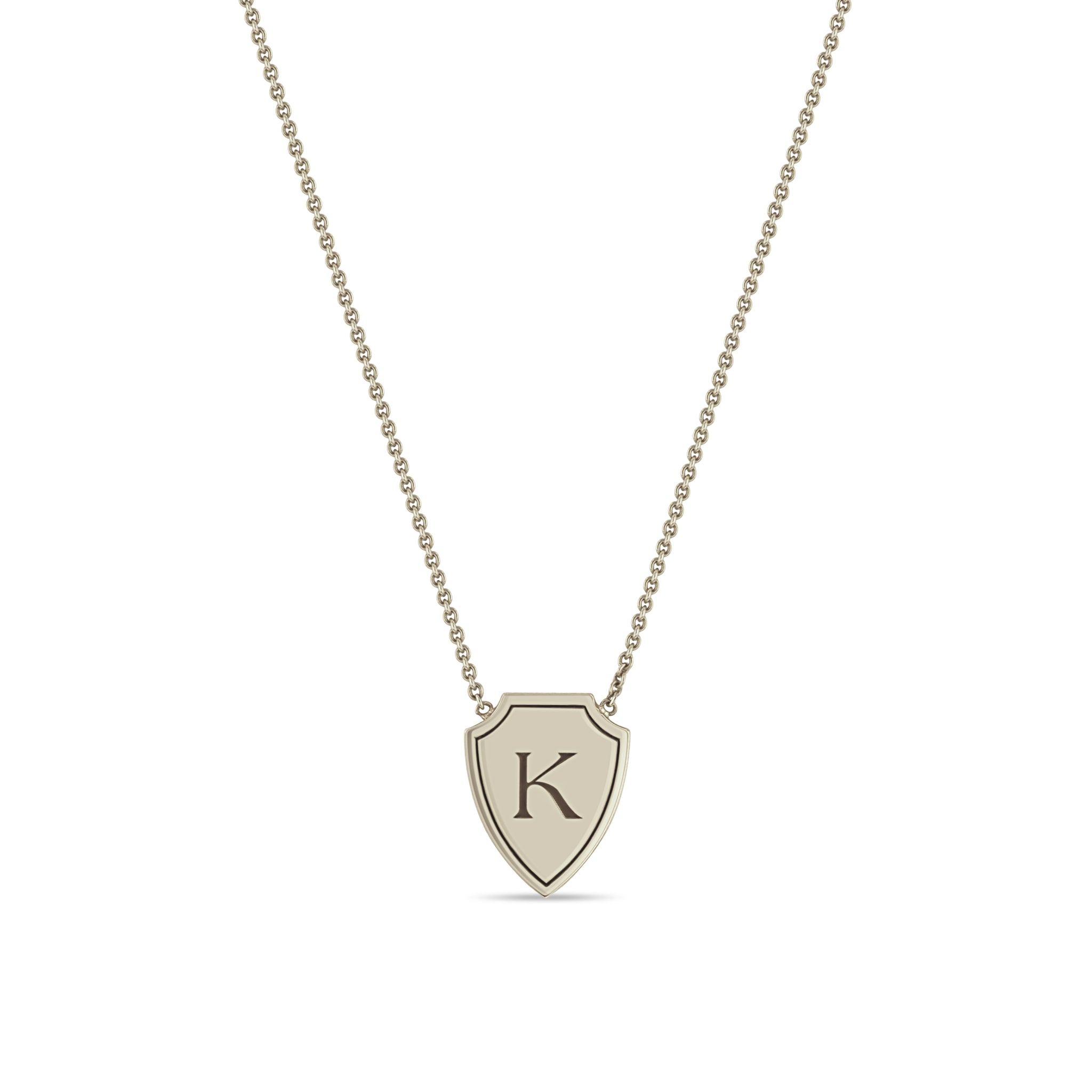 14K Gold Initial Shield Necklace - Personalized Monogram Pendant for Women - Perfect for Gifts, Anniversaries & Everyday Elegance