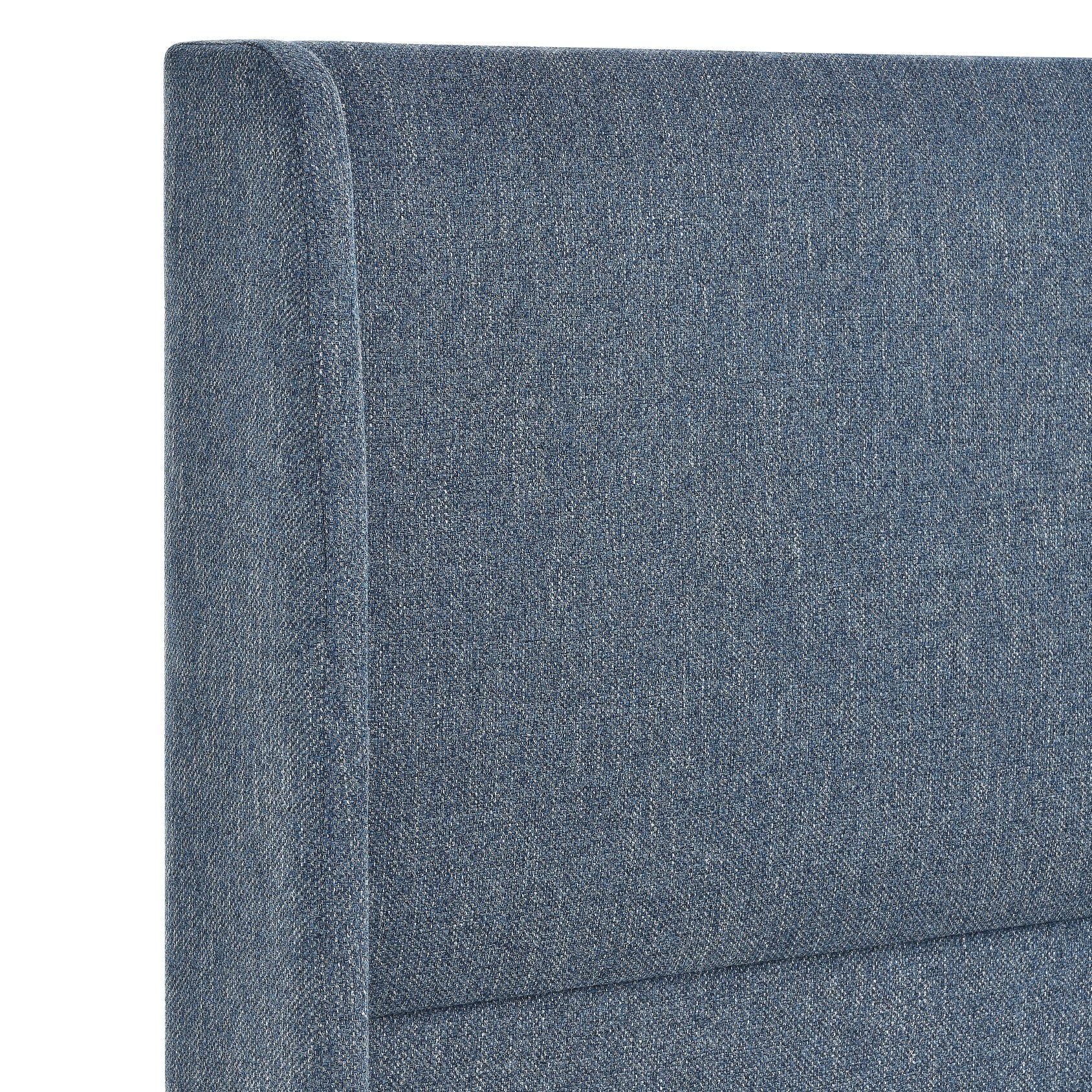 Roundhill Furniture Arles 3-Piece Upholstered Bedroom Set - Wingback Platform Bed with 2 Nightstands for Master Bedroom, Guest Room & Apartment Decor