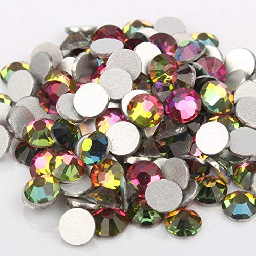 Xuccus Wholesale 200Gross SS12 Hematite Flatback Rhinestones - Non Hot Fix Crystal Glass Strass for Nail Art, DIY Crafts, Jewelry Making & Costume Decorations - Perfect for Nail Designs, Scrapbooking & Fashion Accessories