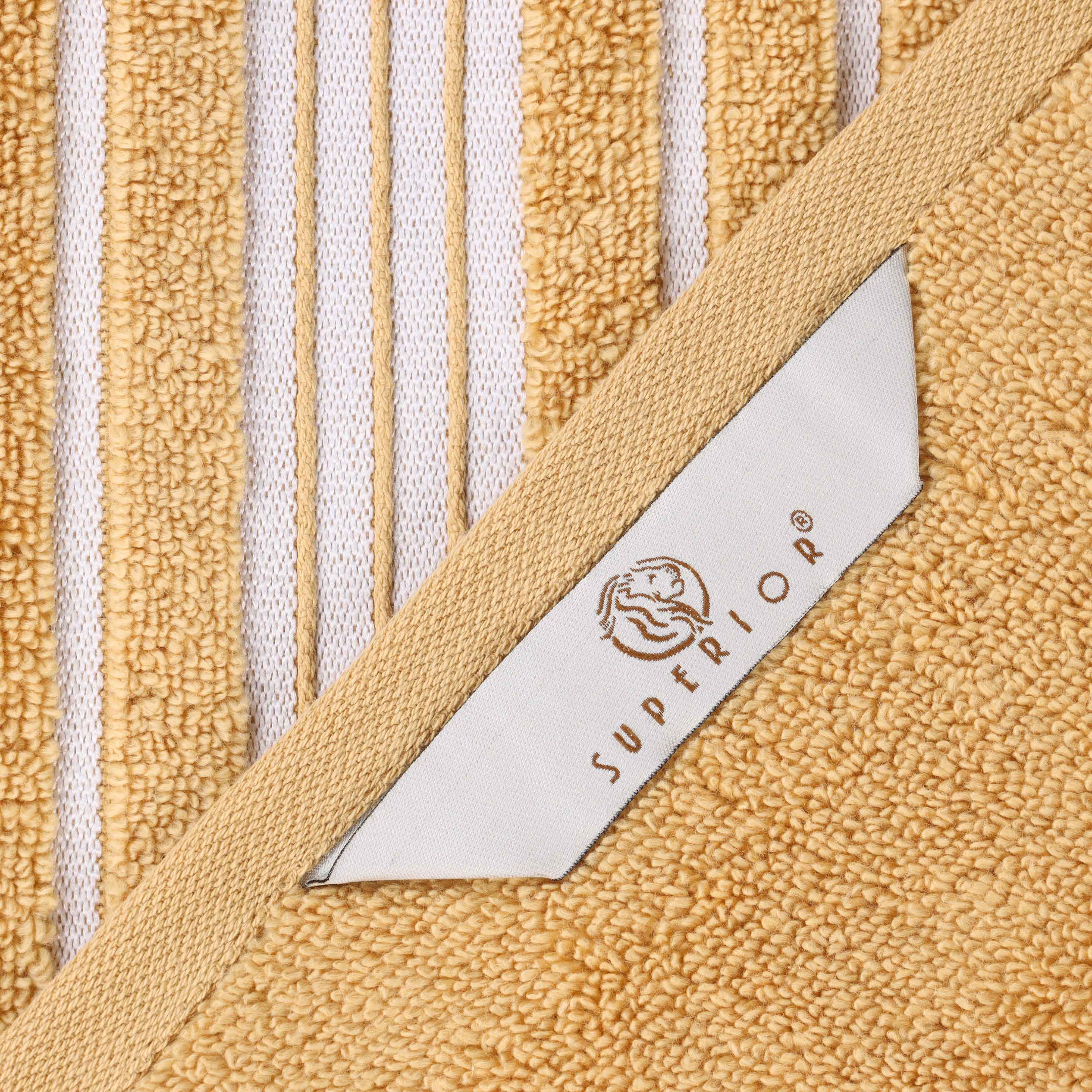 Premium Sadie Zero Twist Cotton 3-Piece Towel Set with Elegant Floral Motif - Ultra Soft & Absorbent Bath Towels for Spa, Guest Bathroom & Luxury Home Decor