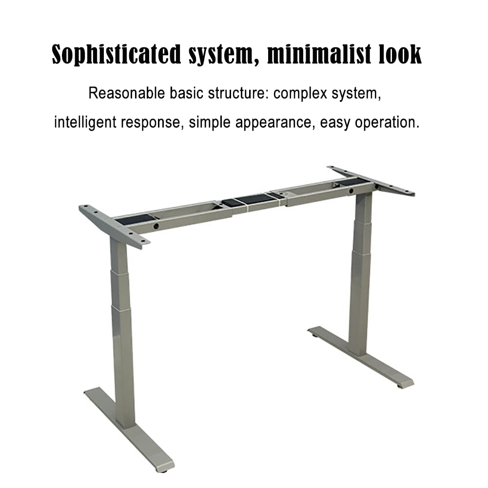 Adjustable Height Computer Desk Legs - Smart Memory Lift, Minimalist Bedroom Office Desk Frame (Desktop Not Included) - Black | Perfect for Home Office, Gaming Setup & Small Spaces
