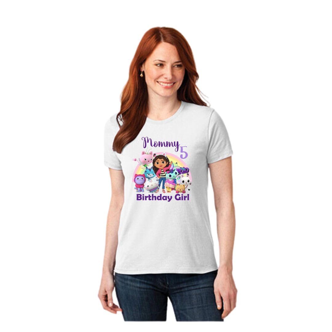 Custom Personalized Birthday Shirt for Girls - Add Name & Age, Family Matching Outfits, Unique Gift for Gabby & More | Perfect for Birthday Parties & Family Photos