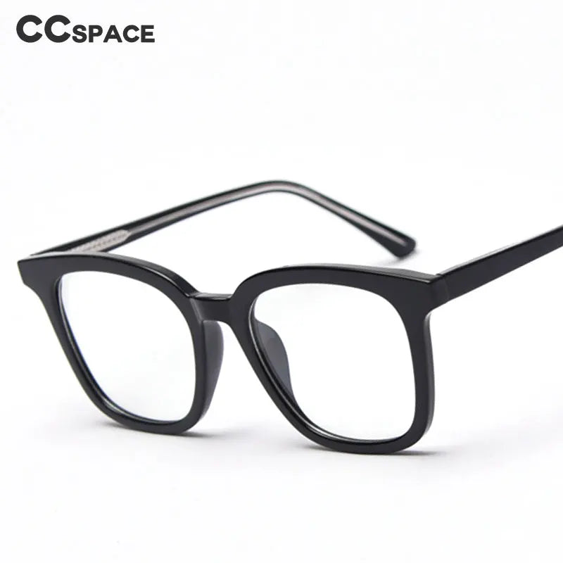 CCspace Unisex Full Rim Square TR90 Titanium Frame Eyeglasses 49863 - Lightweight & Durable Glasses for Work, Reading & Everyday Wear