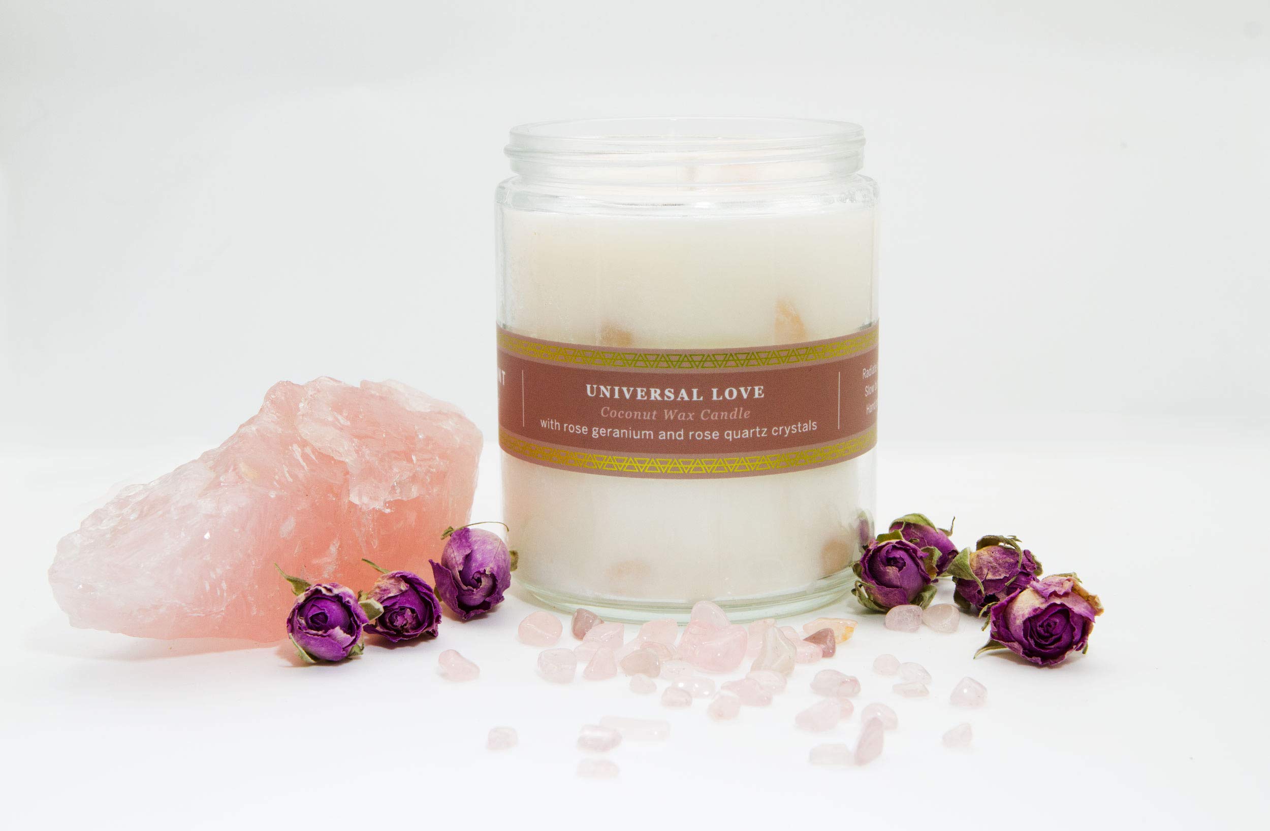 Universal Love Perfume - Rose & Geranium Scent with Rose Quartz Crystals | Romantic Gift, Aromatherapy & Self-Care Essential
