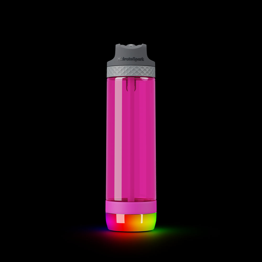HidrateSpark PRO 24 oz Smart Water Bottle with Straw Lid - Tritan BPA-Free, Track Hydration & Glow Reminder - Perfect for Gym, Hiking & Office Use