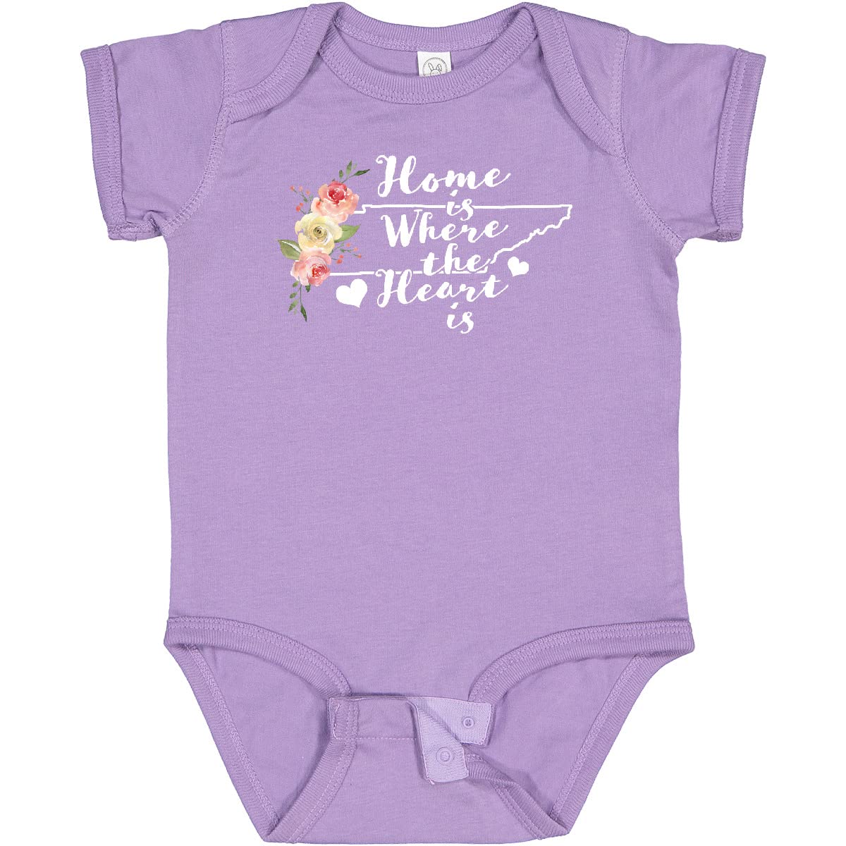Inktastic Tennessee Home is Where The Heart is Watercolor Baby Bodysuit - Soft Cotton Onesie for Newborns & Infants - Perfect for Family Photos, Holidays & Everyday Wear