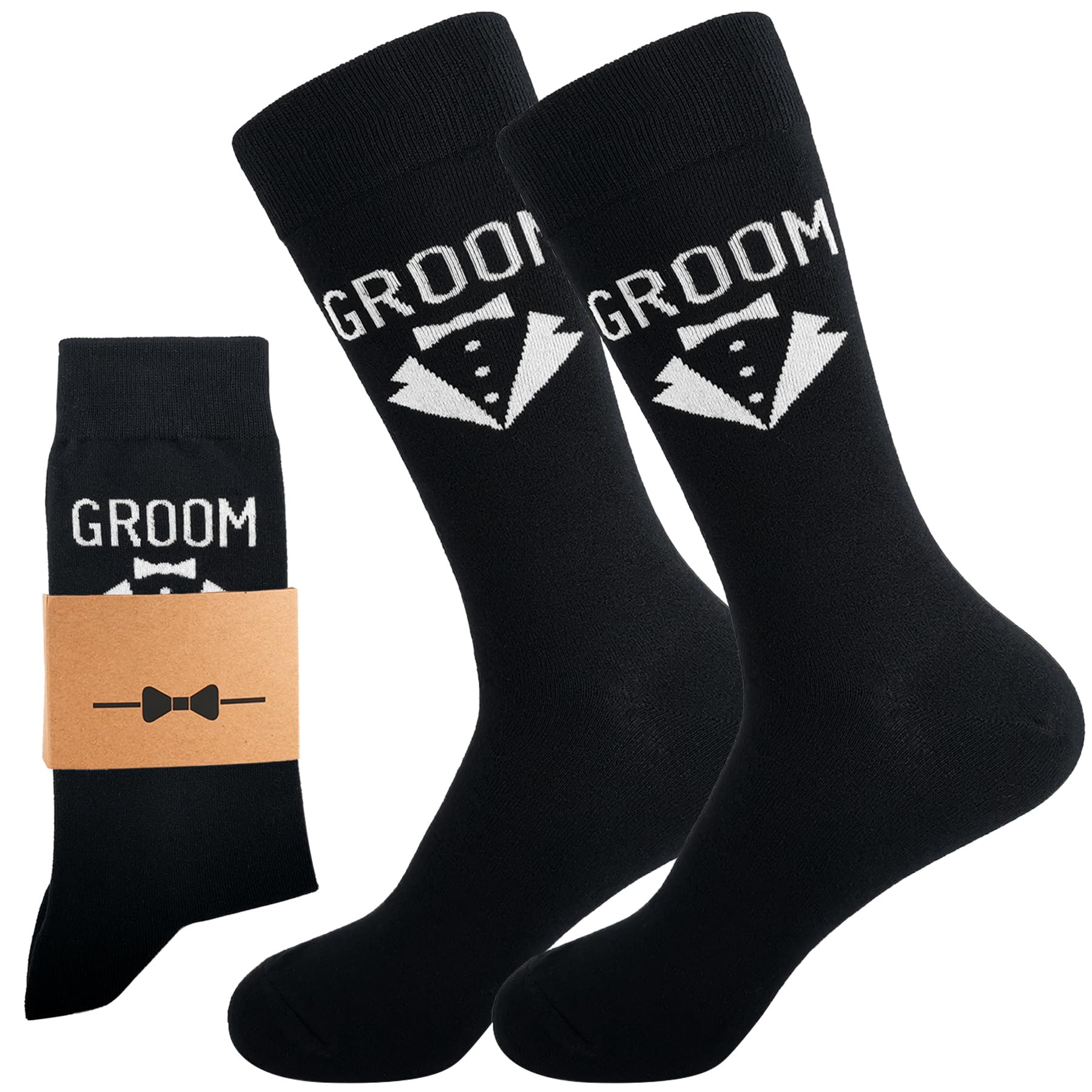 Premium Men's Wedding Socks Gift Set - 6 Pairs Luxury Dress Socks for Groom & Groomsmen - Perfect for Weddings, Anniversaries & Formal Events