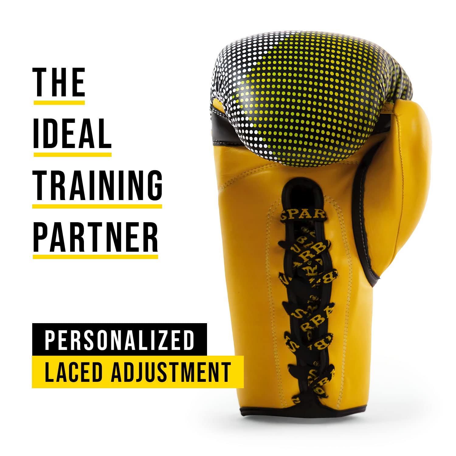 SB1 Laced Boxing Gloves - Premium 100% Leather Sparring Gloves for Punching Bag Training, Workout Gloves with Wrist Support for Boxing, Kickboxing & Muay Thai | Ideal for Gym, Home Workouts & Martial Arts Practice