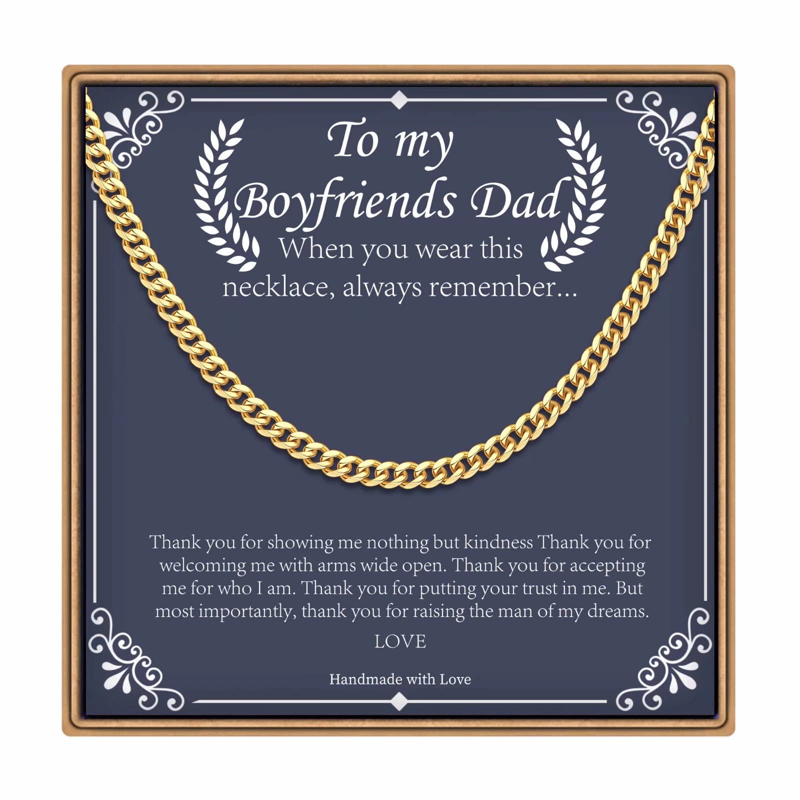 Men's Chunky Cuban Link Chain - Silver/Black/Gold Graduation Gift for Him, Father's Day Present for Dad, Son, Grandpa, Uncle | Perfect for Special Occasions & Everyday Wear