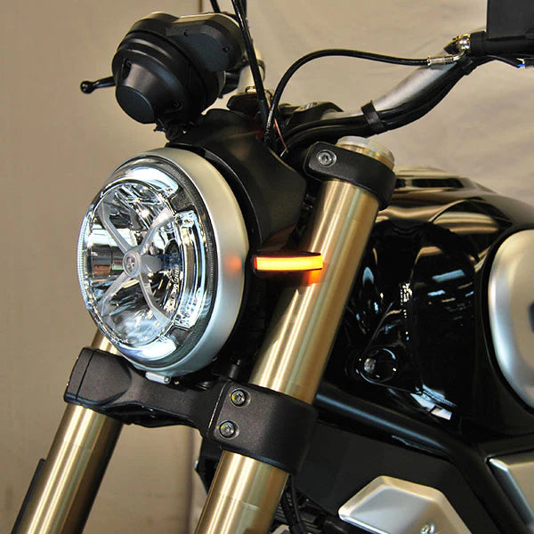 Ducati Scrambler 1100 Front Turn Signals LED Lights - Compatible with 2018-2024 Models - High Visibility Motorcycle Indicators for Day & Night Riding - Perfect for Urban Commuting and Adventure Tours