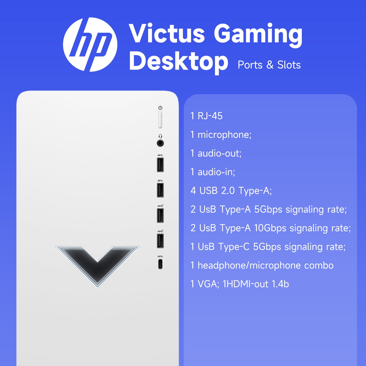 HP Victus 15L Gaming Desktop PC - Intel Core i5, 16GB RAM, NVIDIA GeForce RTX 4060, 512GB SSD, Windows 11 Home (White) - Perfect for Gaming, Streaming & Content Creation