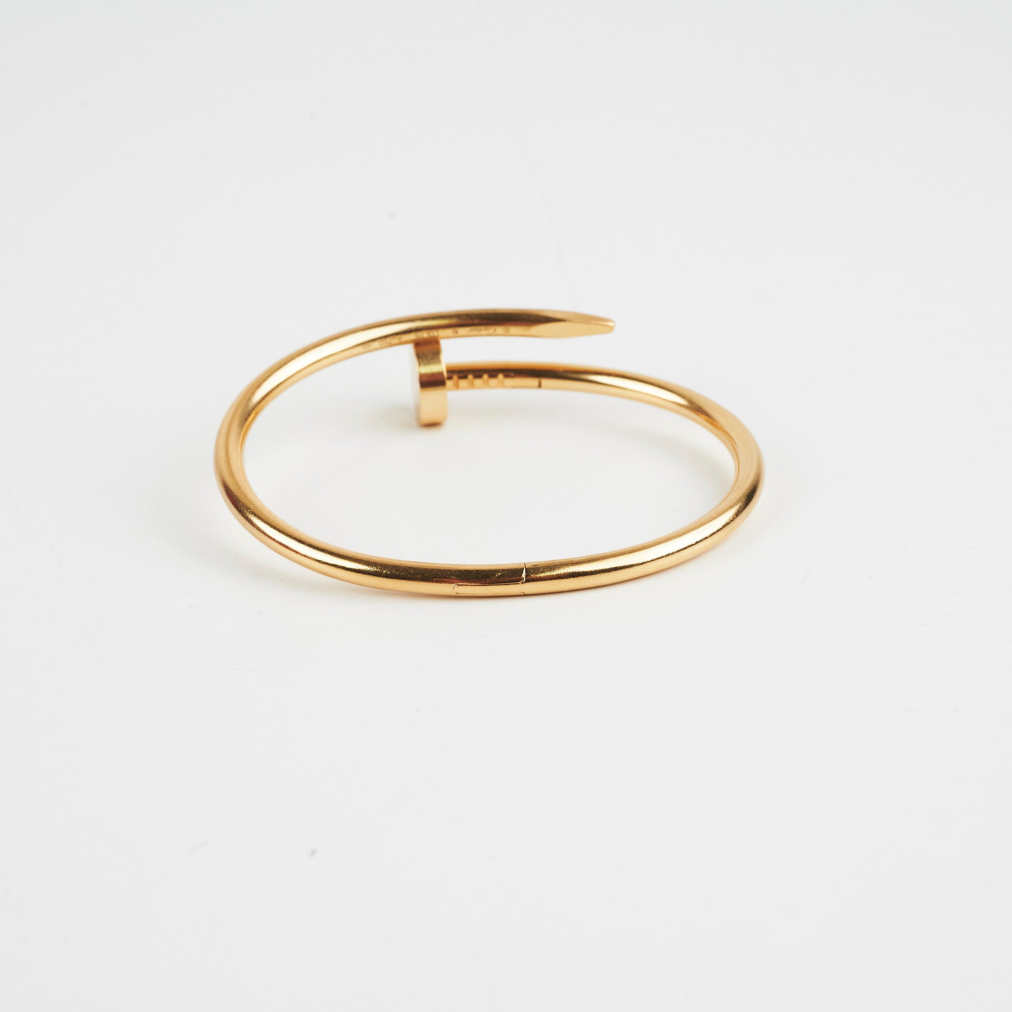 Cartier Just un Clou JUC 18K Yellow Gold Bracelet Size 16 - Luxury Diamond Accent Jewelry for Women, Perfect for Weddings, Anniversaries & Special Occasions