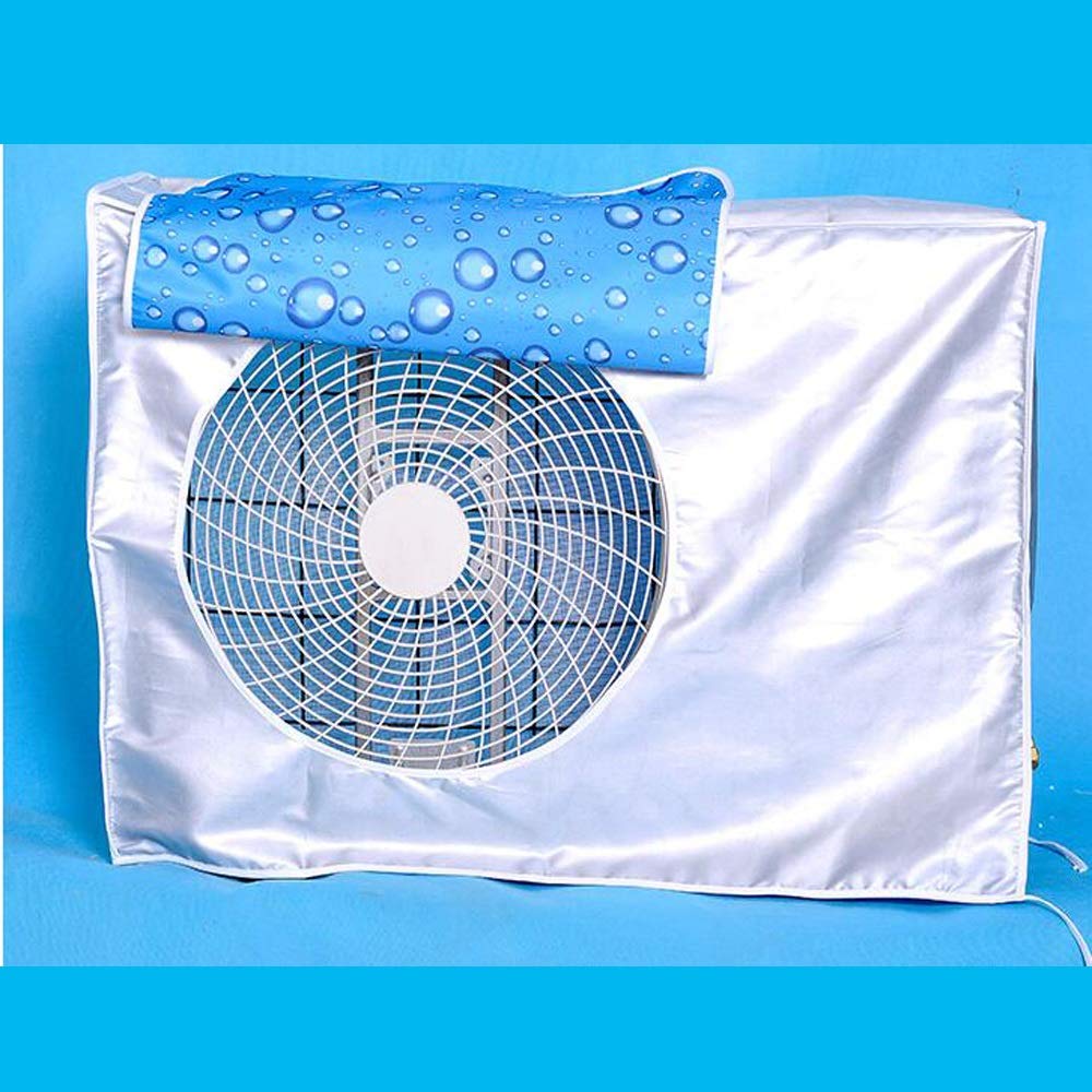 Zhangmeiren Waterproof & UV-Resistant Outdoor Air Conditioner Cover - Silver, Size M - Protects AC Units from Dust, Sun & Weather for Year-Round Use
