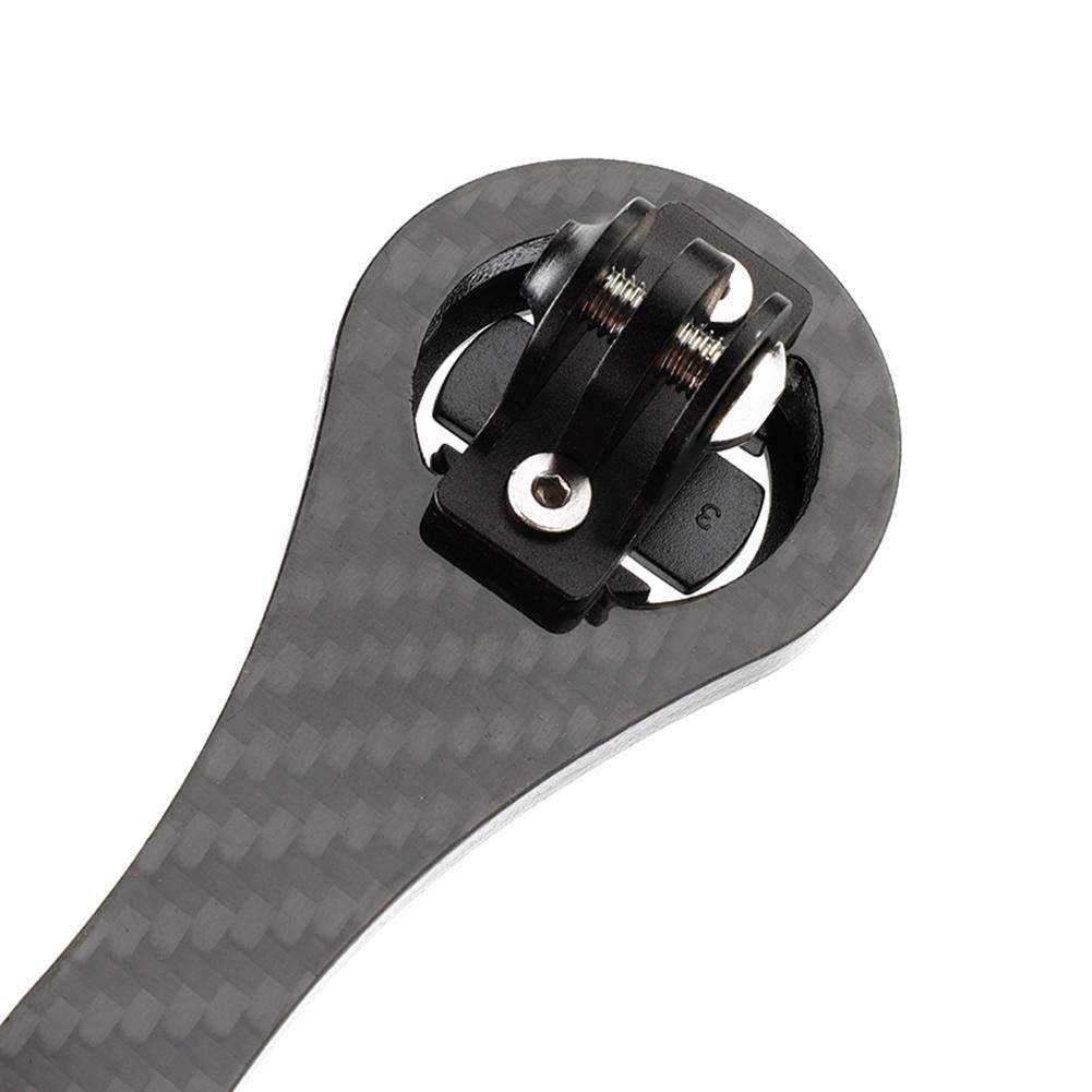 Premium Carbon Fiber Bike Computer Mount for Garmin Edge Series - Lightweight & Durable Out-Front Handlebar Holder (Black) - Perfect for Road Cycling, Mountain Biking & GPS Navigation