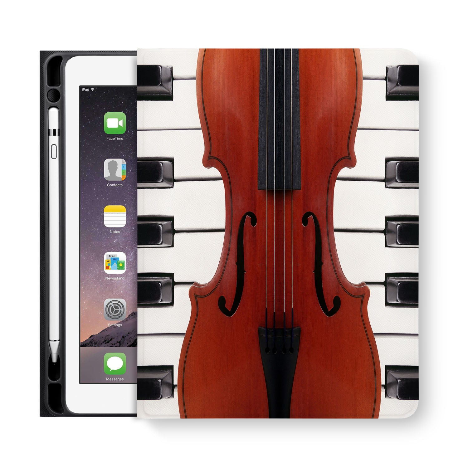 Premium iPad Folio Case with Auto Sleep/Wake - Slim Protective Cover for iPad Pro/Air/Mini (Multiple Models) | Perfect for Work, Travel & Music Lovers
