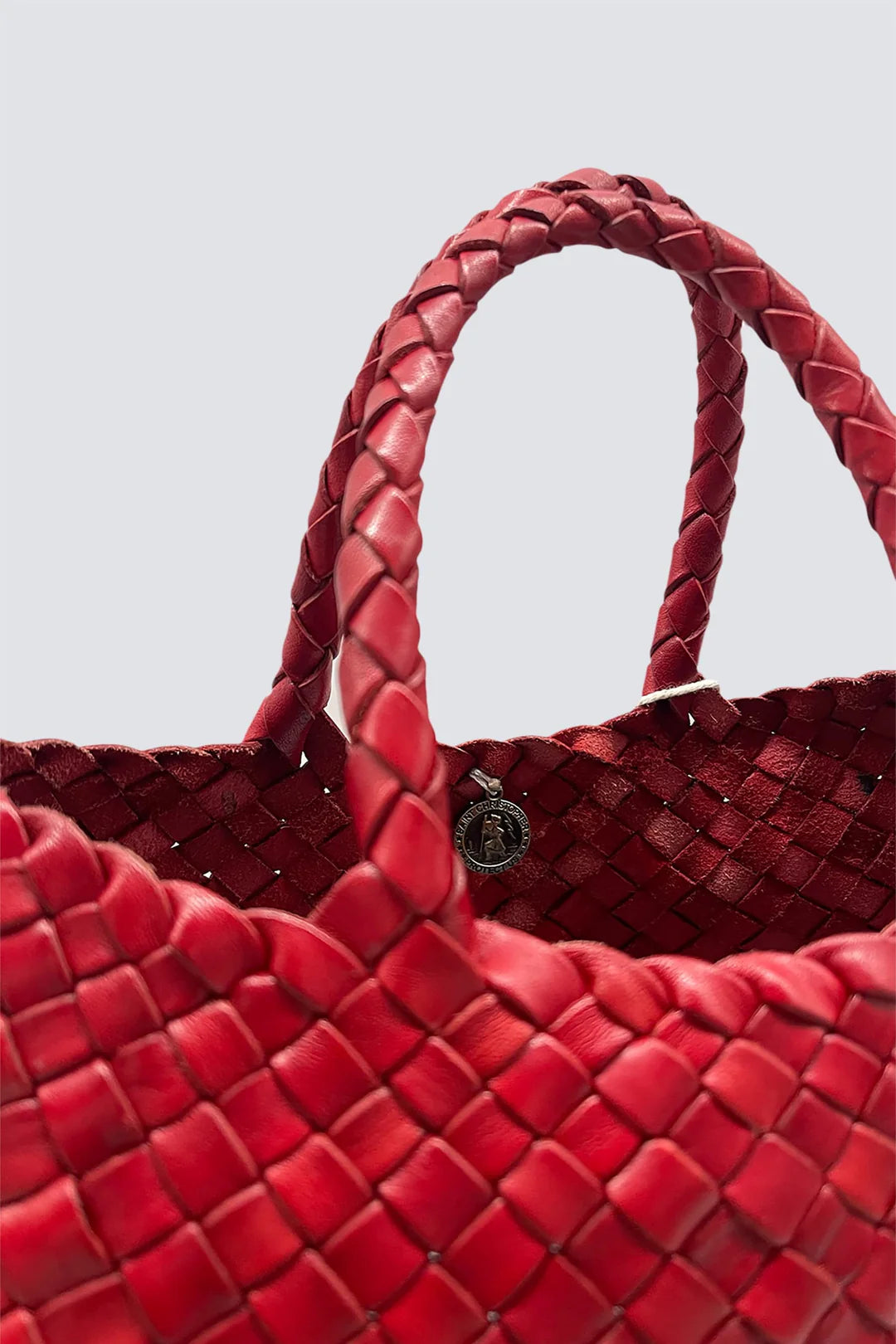 Dragon Diffusion Santa Croce Small Red Leather Crossbody Bag - Stylish & Durable Women's Handbag for Everyday Use, Work & Travel