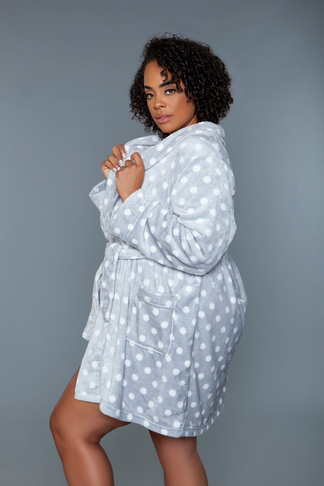 BeWicked Women's Kaylee Robe 2259 - Sexy Lingerie Robe for Women, Soft Satin Kimono with Lace Trim, Plus Size Nightwear - Perfect for Boudoir, Bridal Shower & Romantic Nights