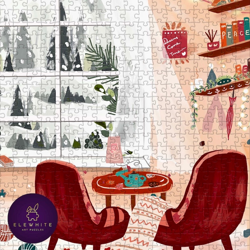 1000 Piece Jigsaw Puzzle for Adults - Cocooned Comfort Art Puzzle - Perfect for Relaxation, Stress Relief & Family Game Night