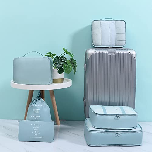 6-Piece Lightweight Travel Organizer Set - Luggage Packing Accessories with Laundry Bag, Shoe Bag & Clothing Organizer for Suitcase | Perfect for Business Trips, Vacations & Weekend Getaways