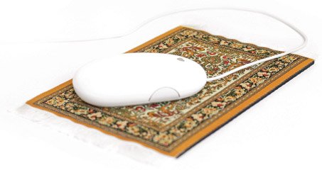 Authentic Oriental Carpet Mouse Pad - Handwoven Isfahan Design Persian Rug Style - Perfect for Office, Gaming & Home Decor