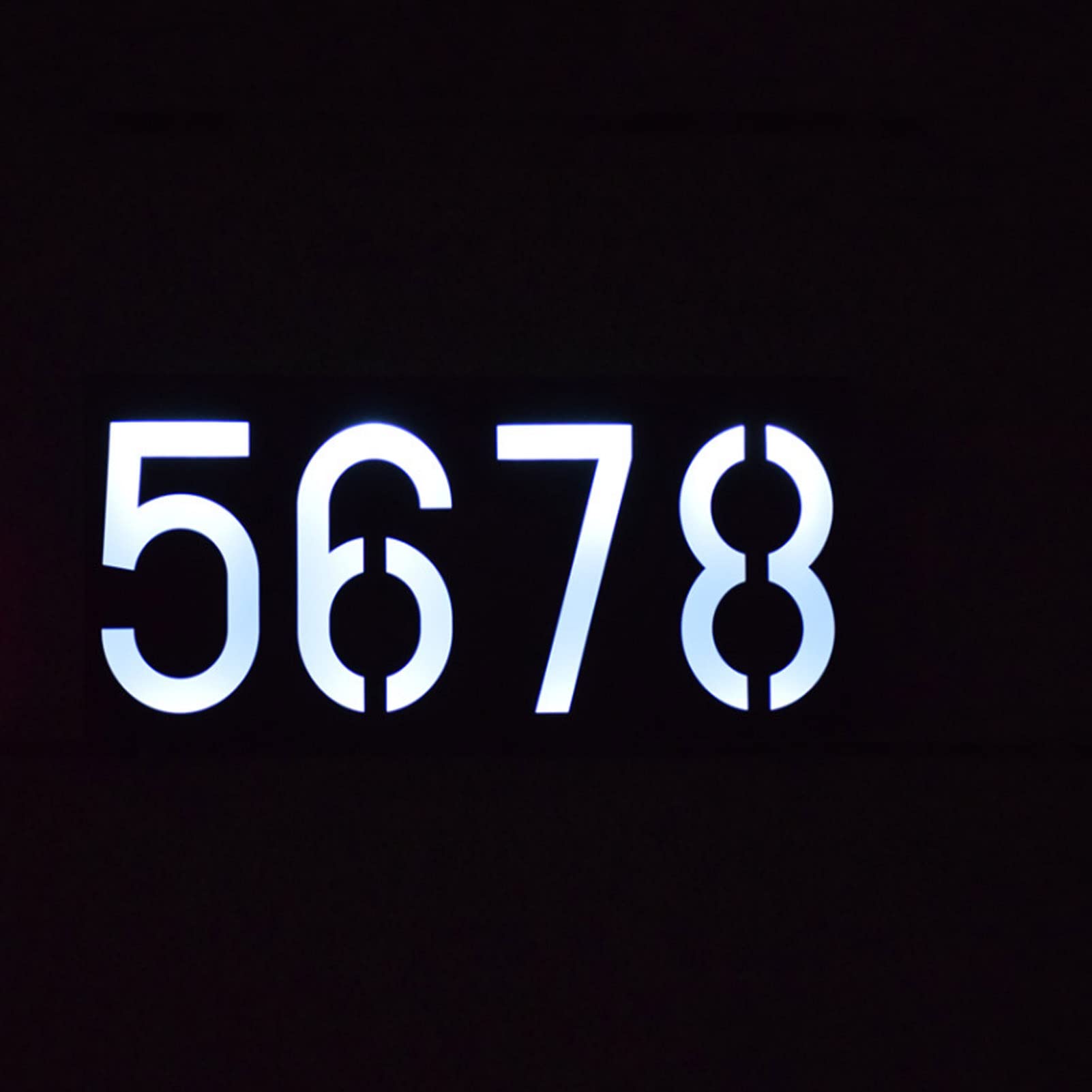 Solar Powered LED House Number Light - Waterproof Outdoor Address Plaque Sign for Home, Garden, Yard & Street (3 Digit Numbers) - Perfect for Nighttime Visibility & Curb Appeal